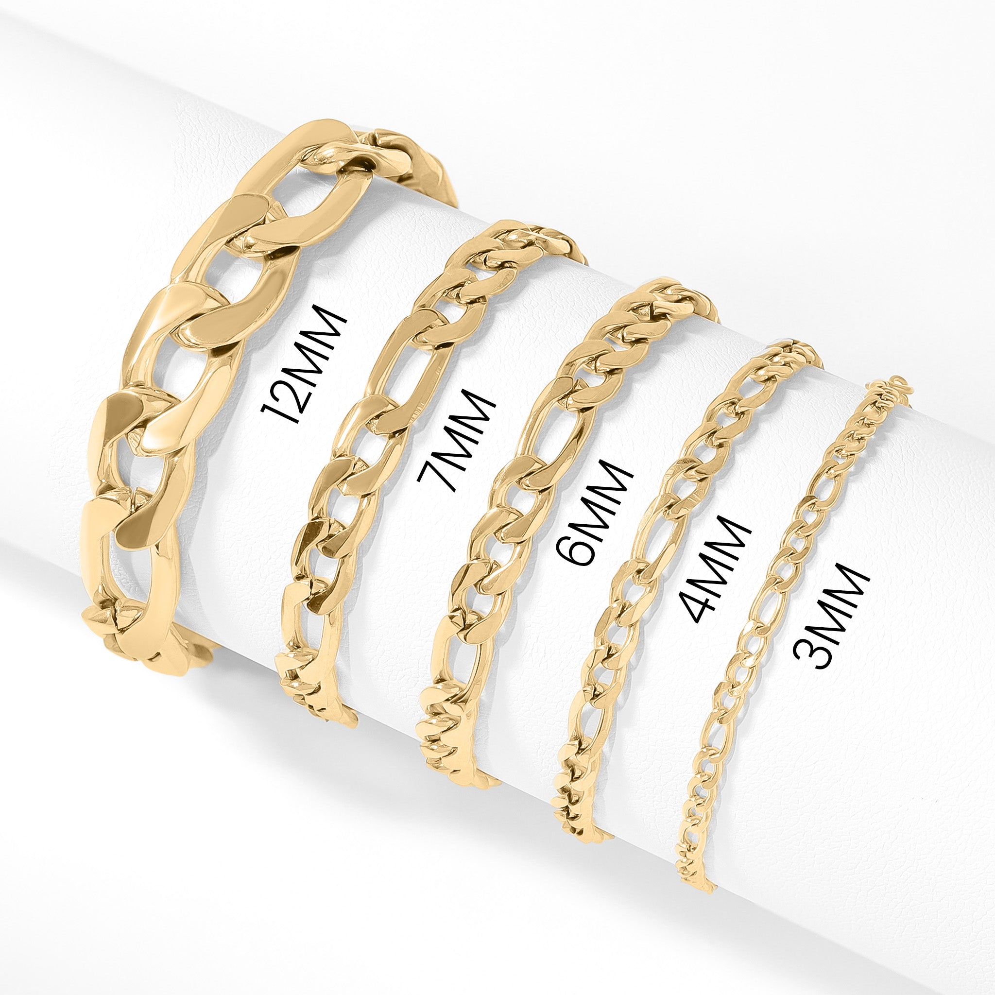 18K Gold PVD Stainless Steel Figaro Chain Bracelet or Anklet / BRJ9097、mySite、dreamappss
