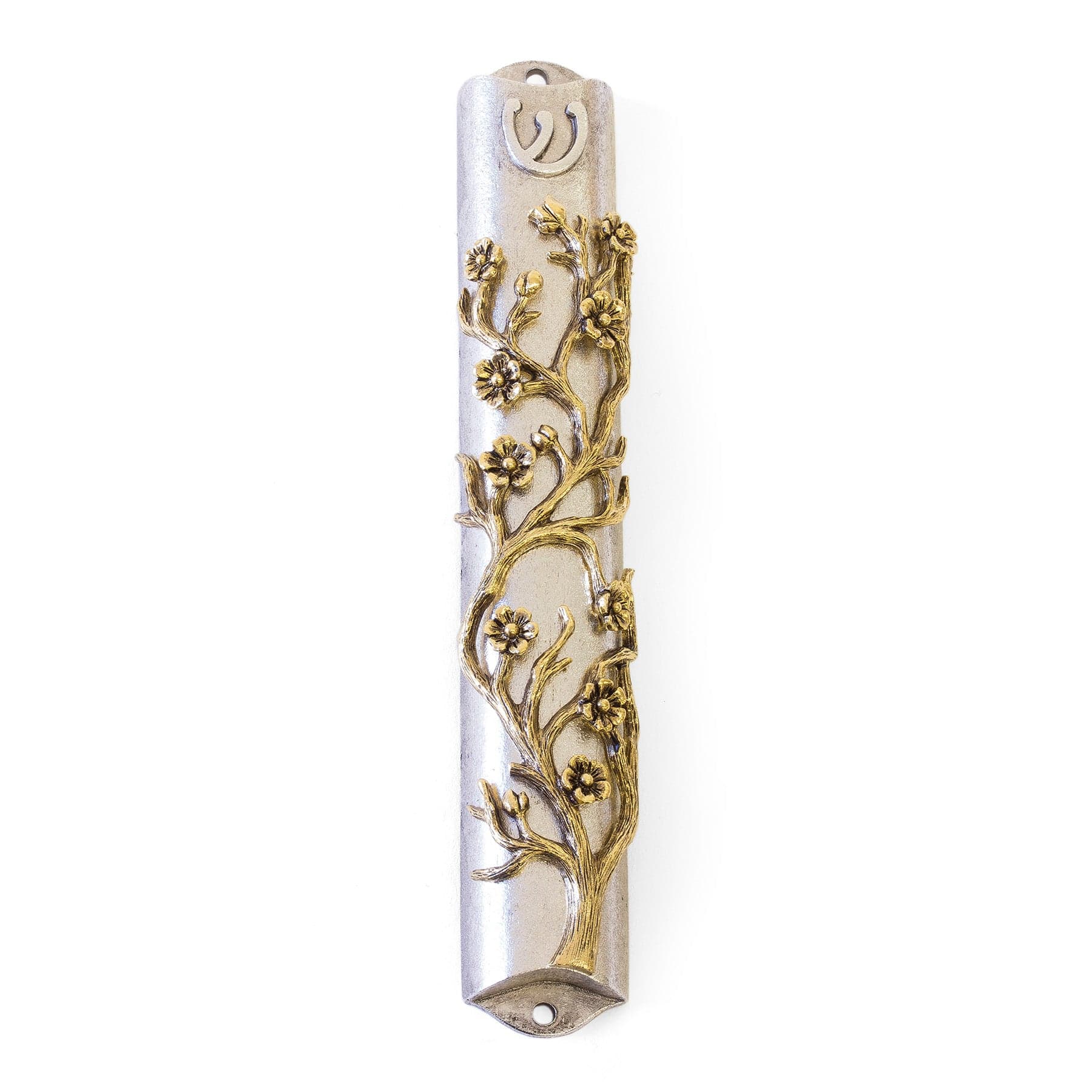 24k Gold-Plated Flower Vines Mezuzah、mySite、topwebapps