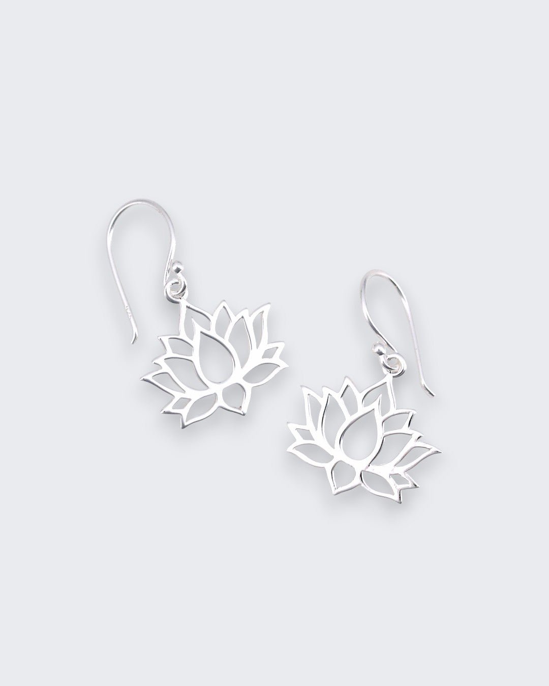 Minimalist Sterling Lotus Drop Earrings、mySite、topwebapps