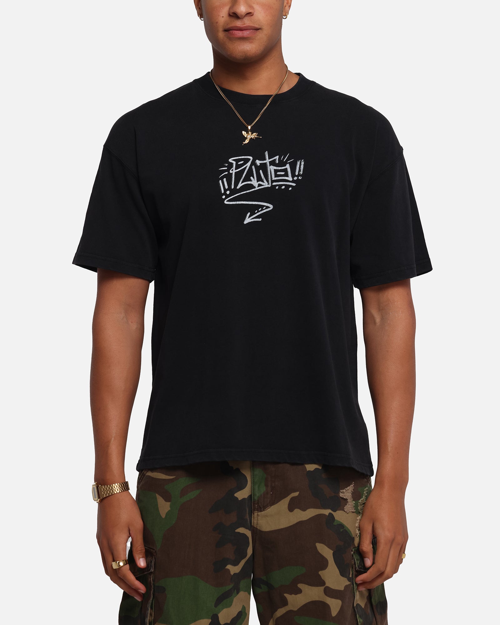 American Thrift Disney Pluto T-Shirt Black、mySite、zt4zffjzw