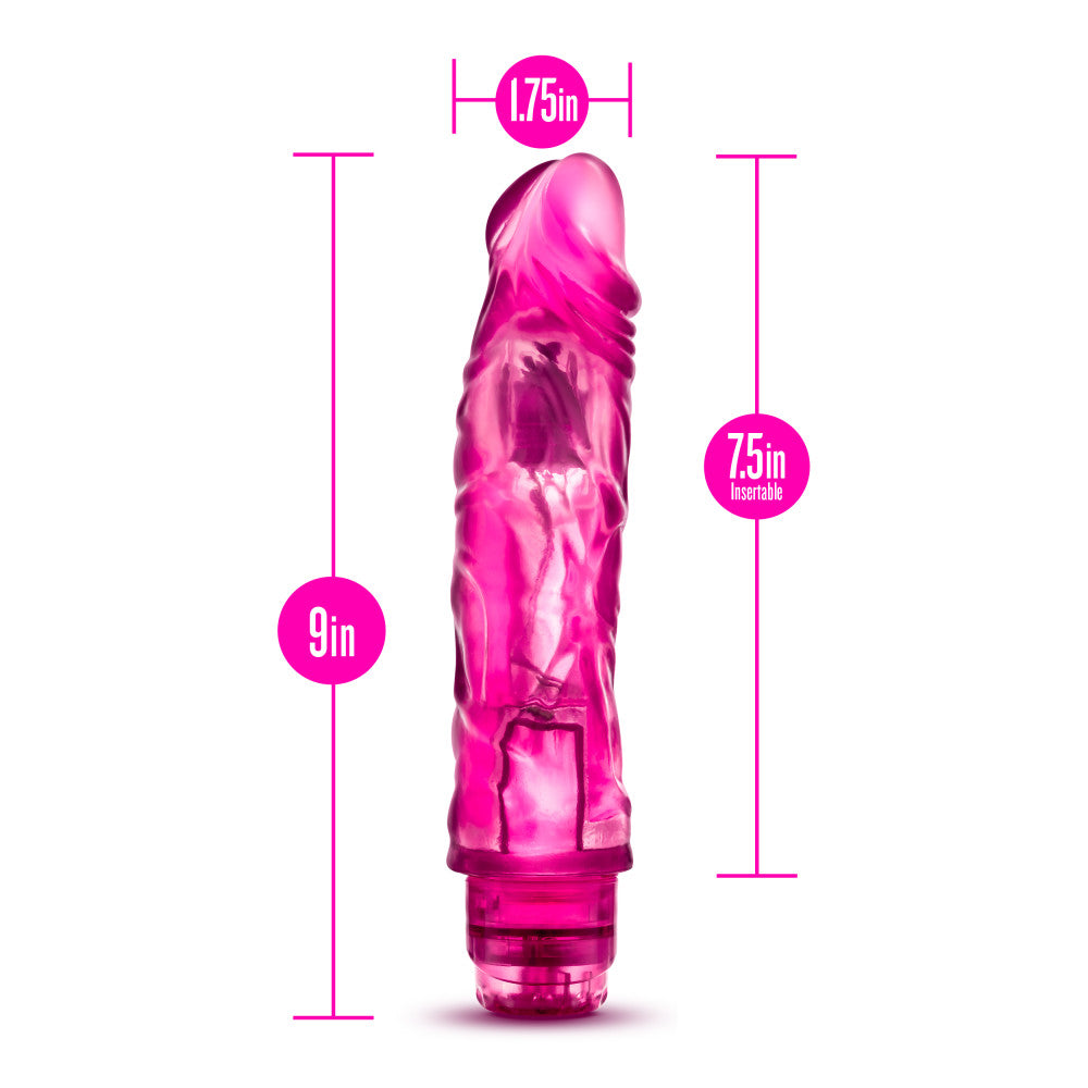 Glow Dicks By Blush® | The Drop Realistic Pink 9-Inch Long Vibrating Dildo、mySite、bottomscart