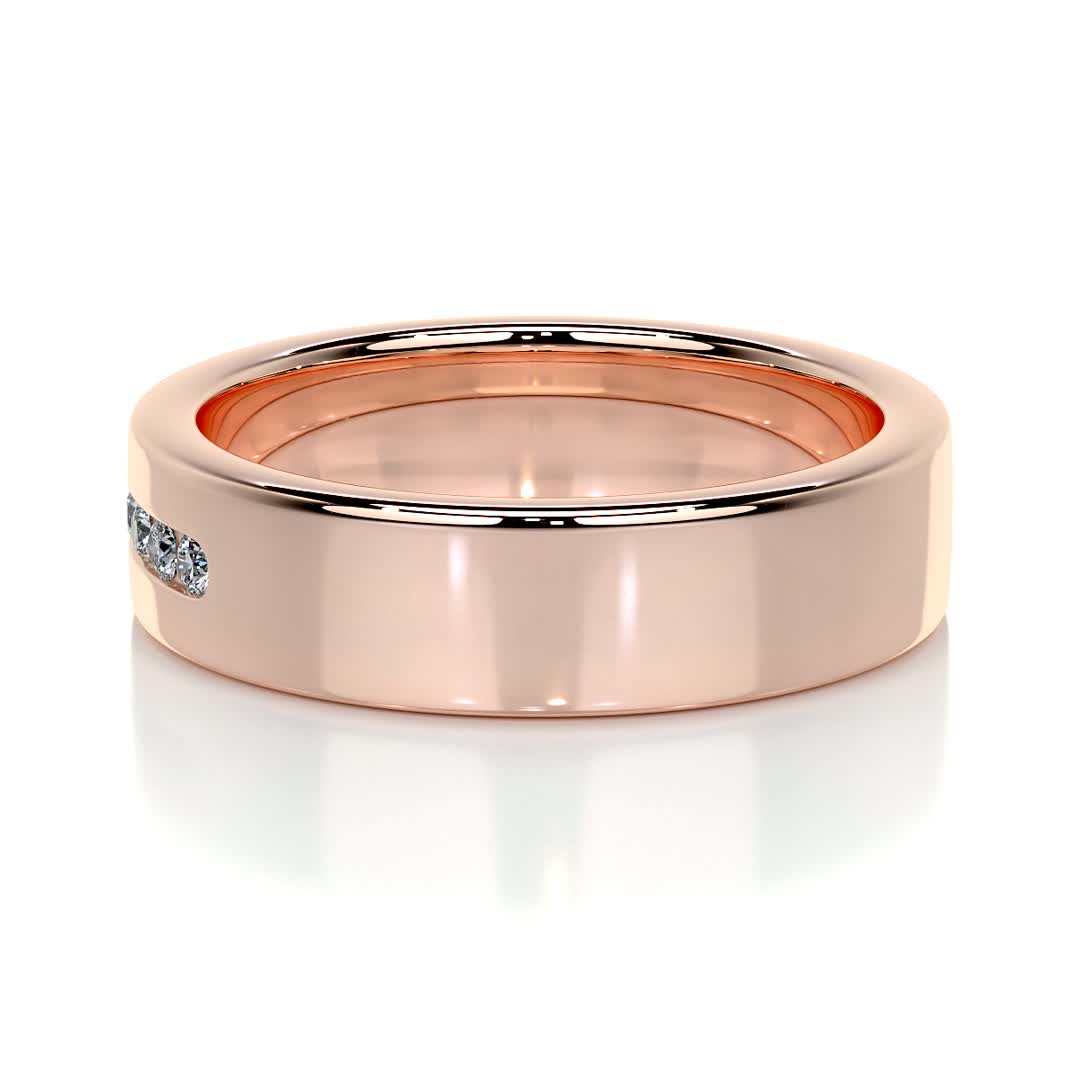 Nicky Wedding Band (0.20 Carat) -14K Rose Gold、mySite、hinf8tx79