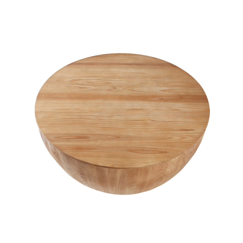 31.50"Vintage Style Bucket Shaped Coffee Table for Office, Dining Room and Living Room(Same SKU:W757P170149)、、xpatfood