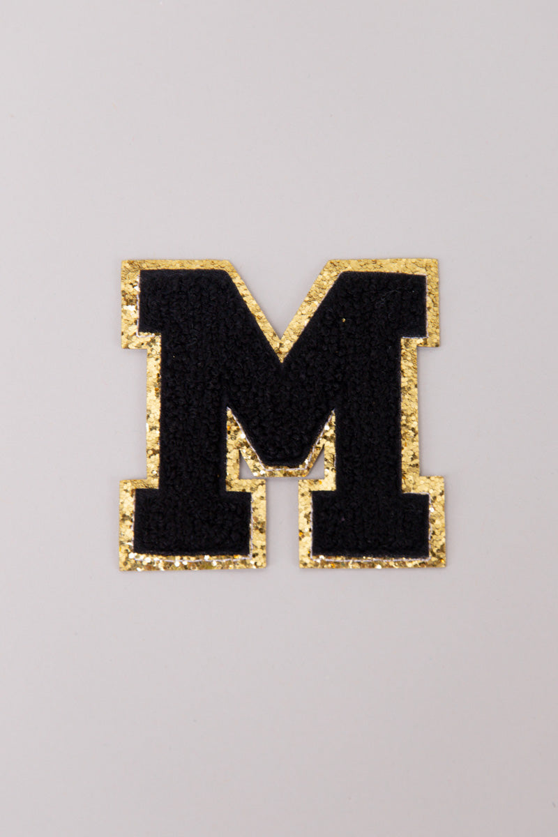 Chenille Adhesive Letter Patches- Black 5.5cm、mySite、hinf8tx79