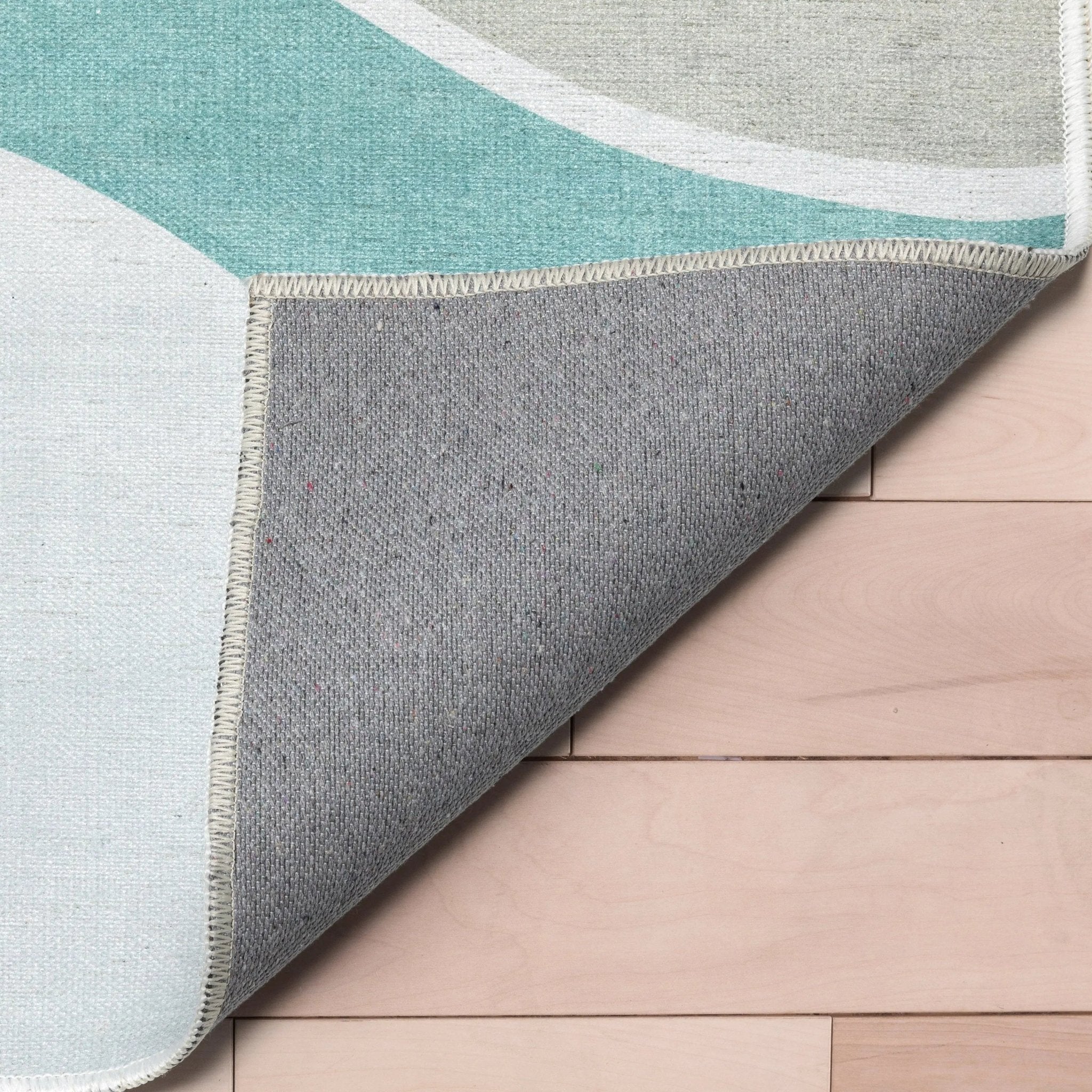 Curved Rainbow Modern Multi Color Green Area Flat-Weave Rug、mySite、gigharbornorthrealestate