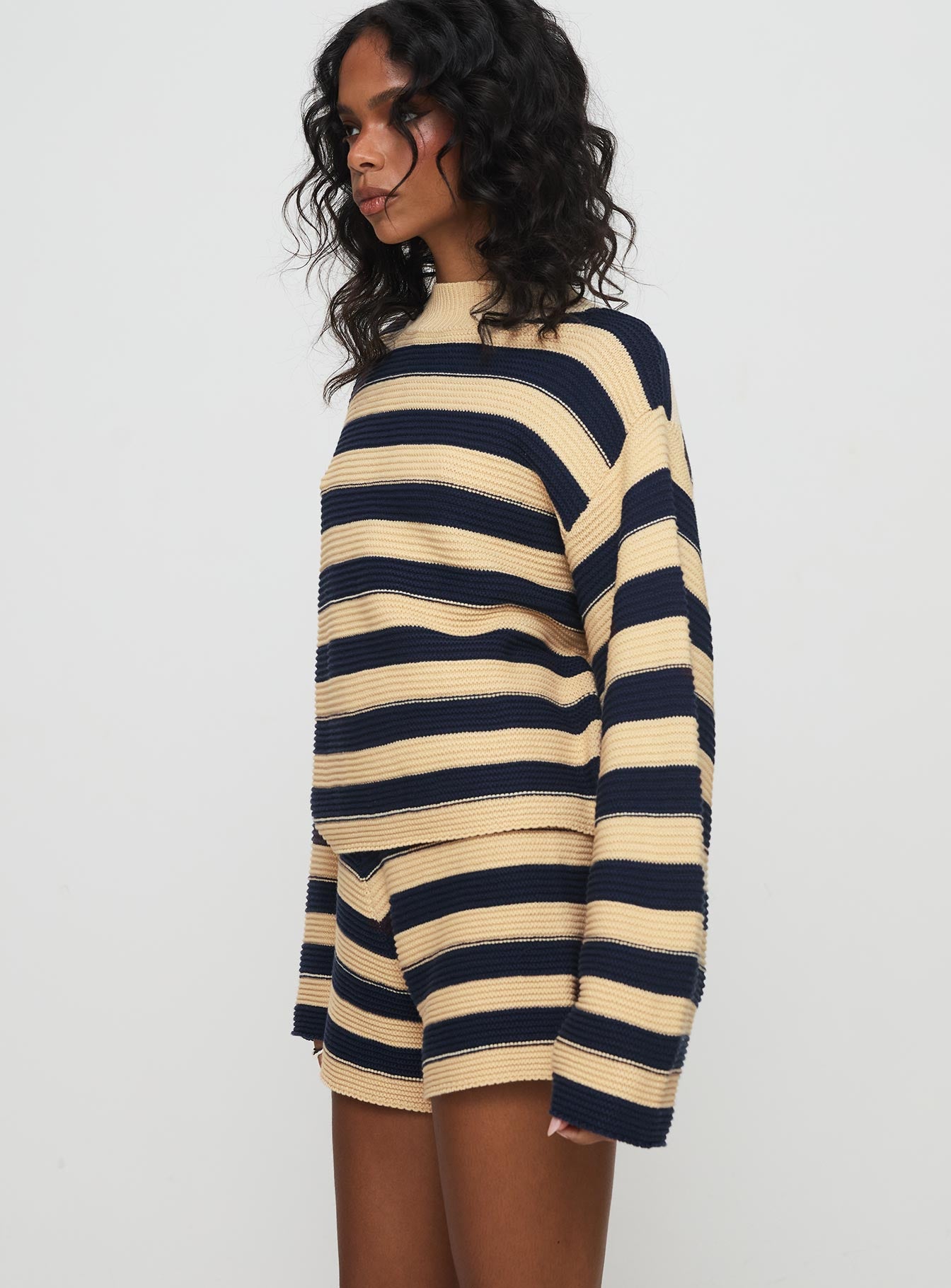 Cheyenne Set Navy / Cream Stripe、mySite、solidvoid