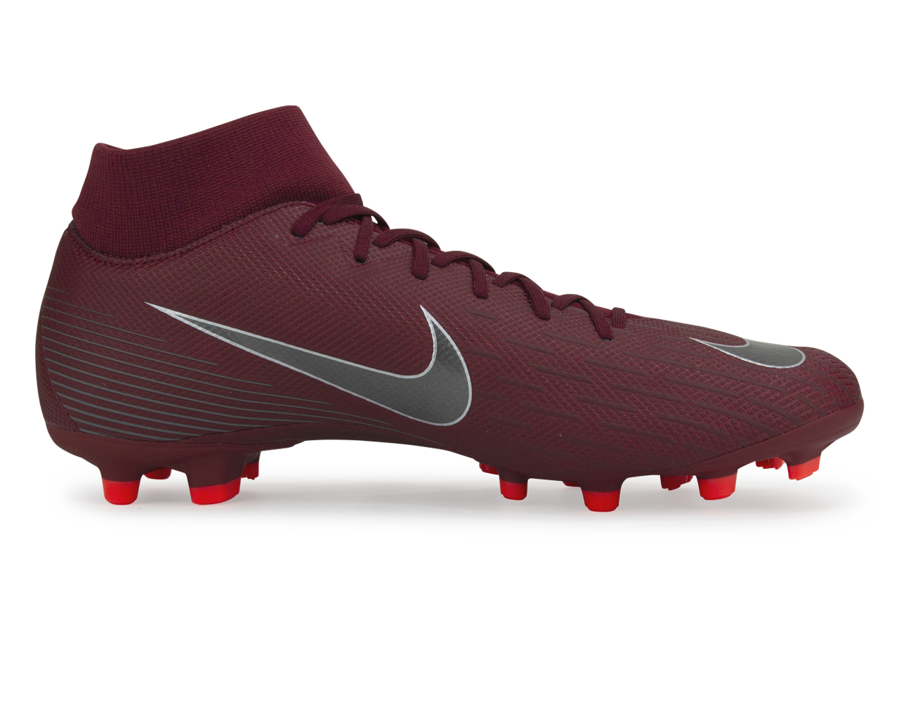 Nike Men's Mercurial Superfly 6 Academy FG/MG Team Red/Metallic Dark Grey、mySite、noshort