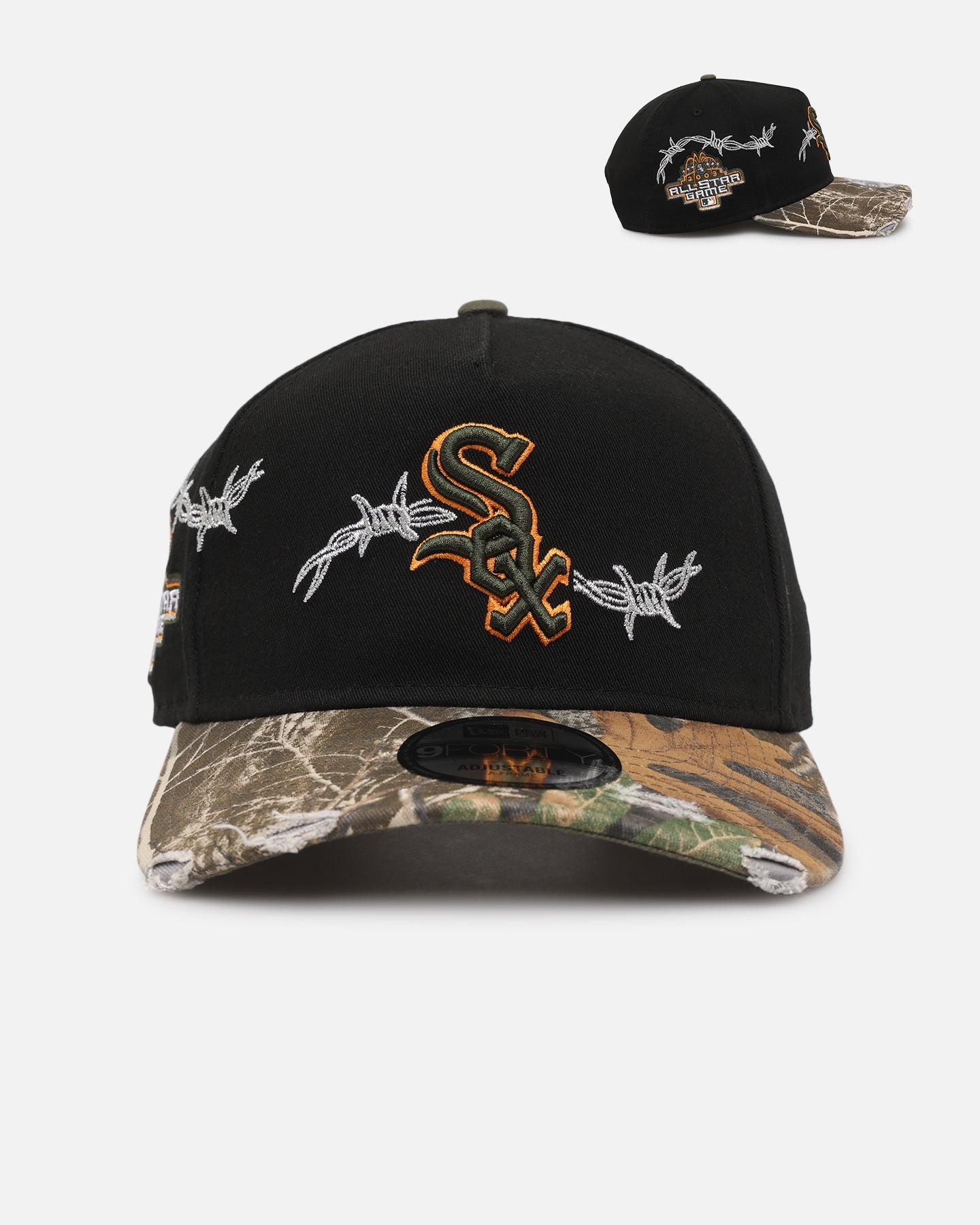 New Era Chicago White Sox 'Realtree Grit 2.0' 9FORTY A-Frame Snapback Black/Green/Orange、mySite、zt4zffjzw
