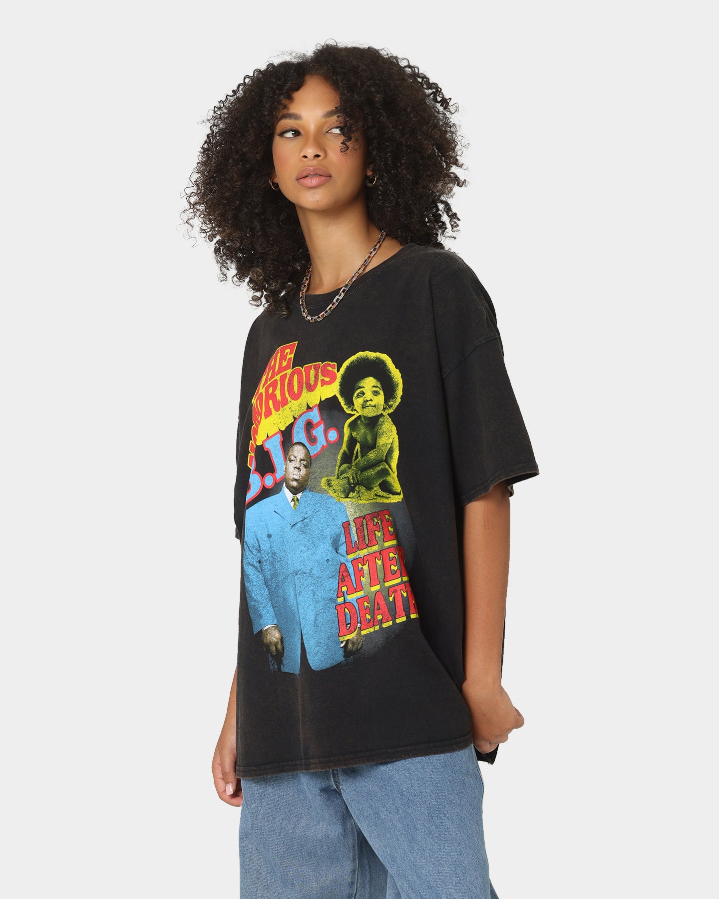 Notorious B.I.G Biggie Bootleg Vintage T-Shirt Black Wash、mySite、zt4zffjzw