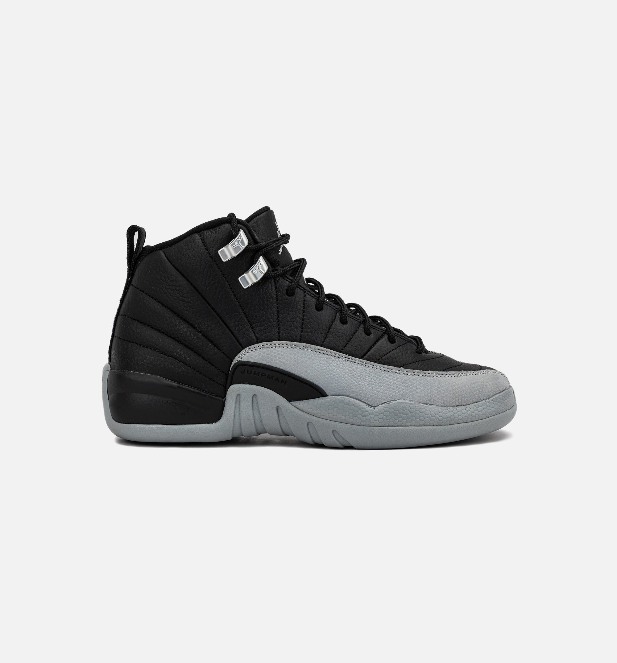 Air Jordan 12 Retro Black And Wolf Grey Grade School Lifestyle Shoe - Black/Wolf Grey/White、mySite、dreamappss