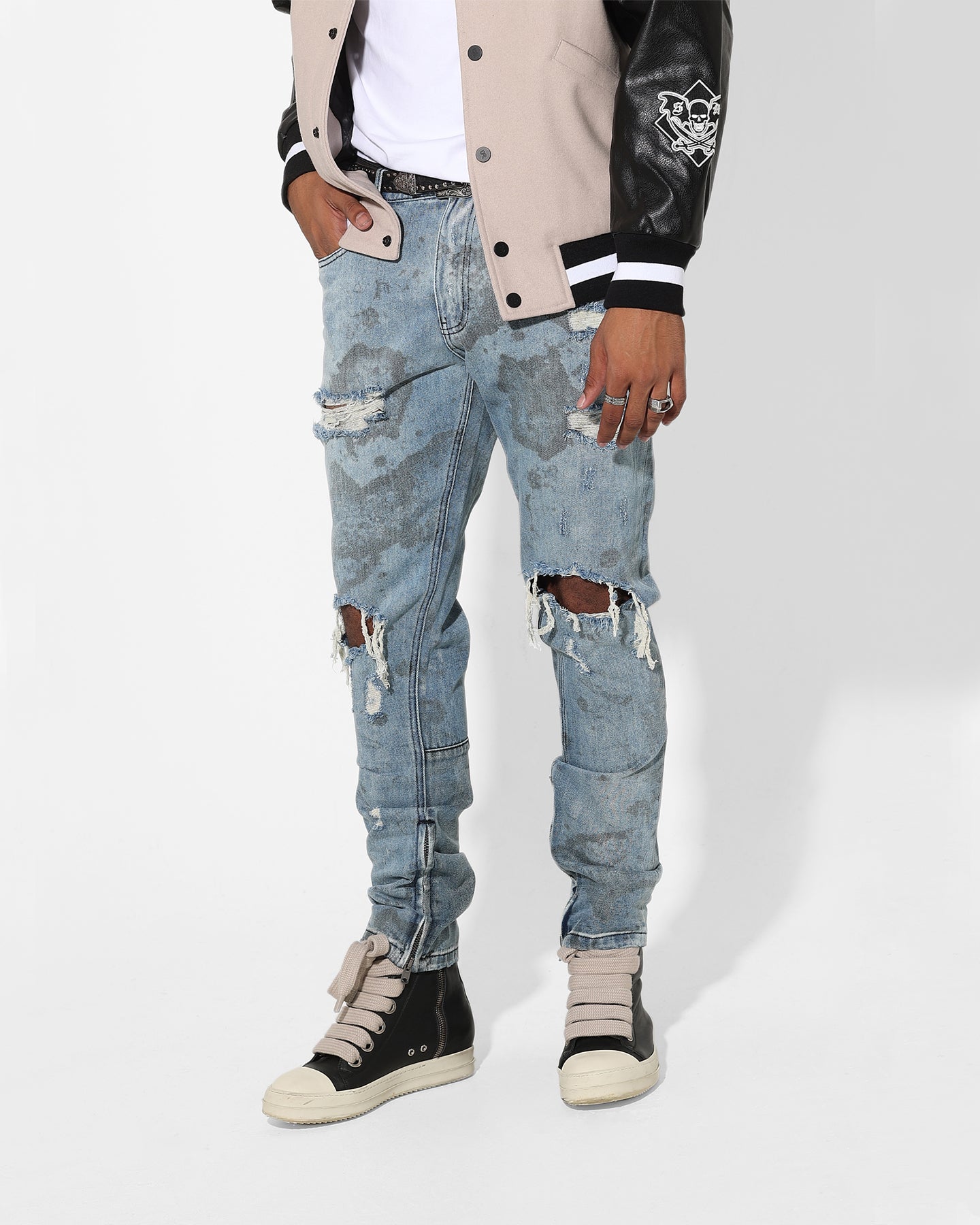 Saint Morta Acid Destroyer Jeans Blue/Black、mySite、zt4zffjzw