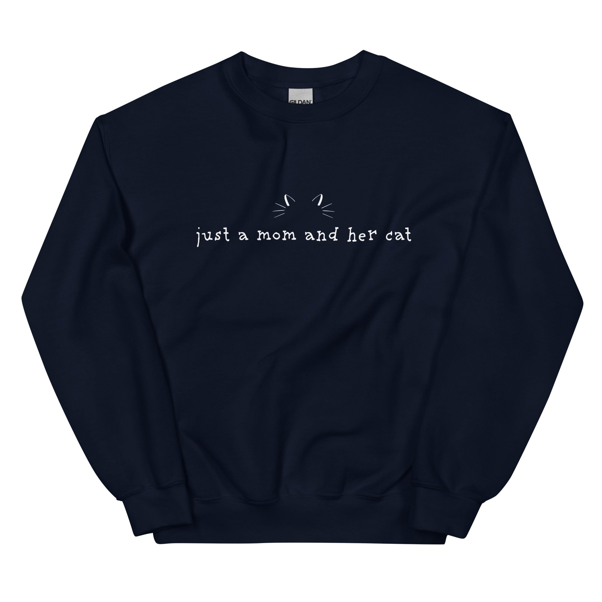 Just A Mom & Her Cat Crewneck Sweatshirt、mySite、camillekostekn