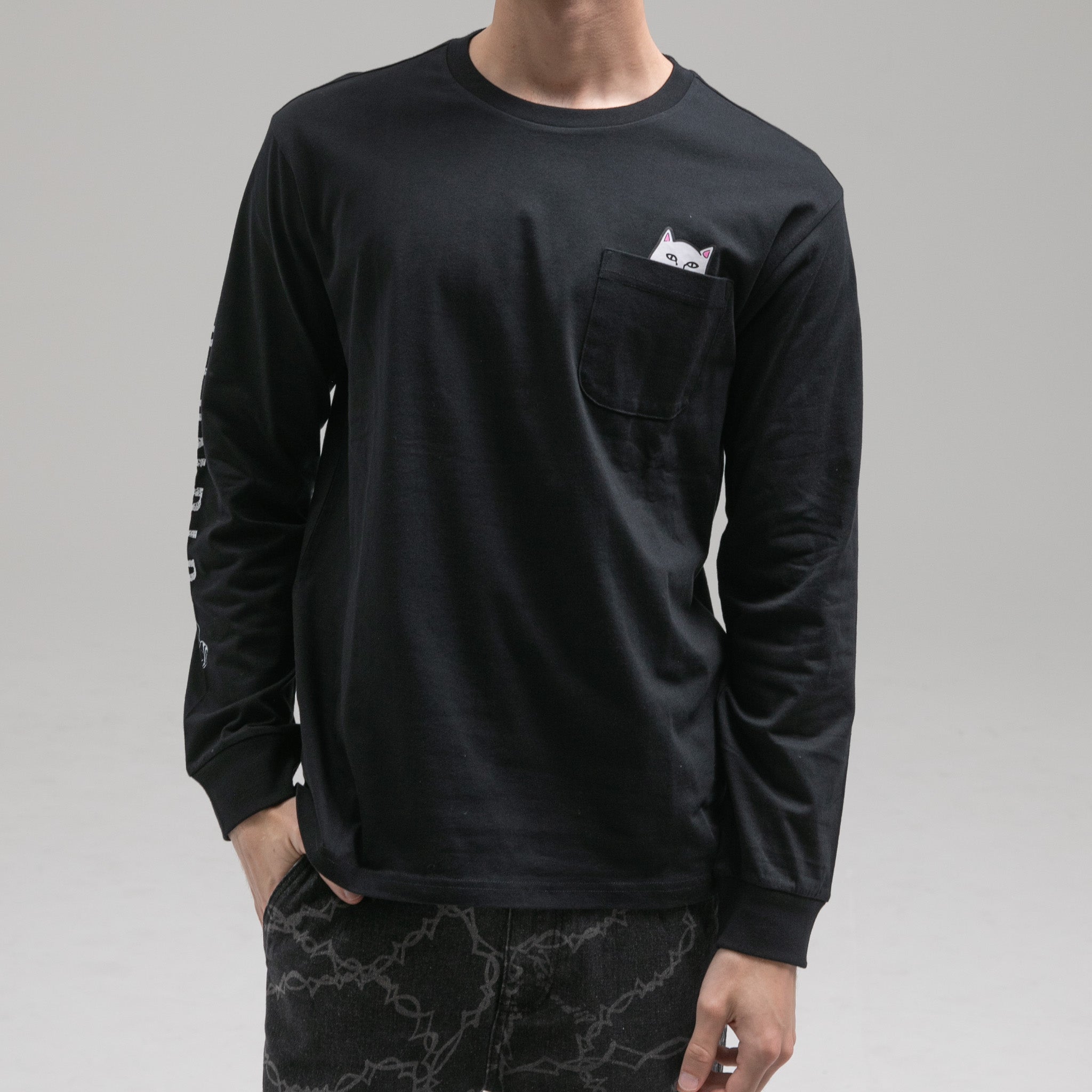  Lord Nermal L/S Pocket Tee (Black)、mySite、merchandisen