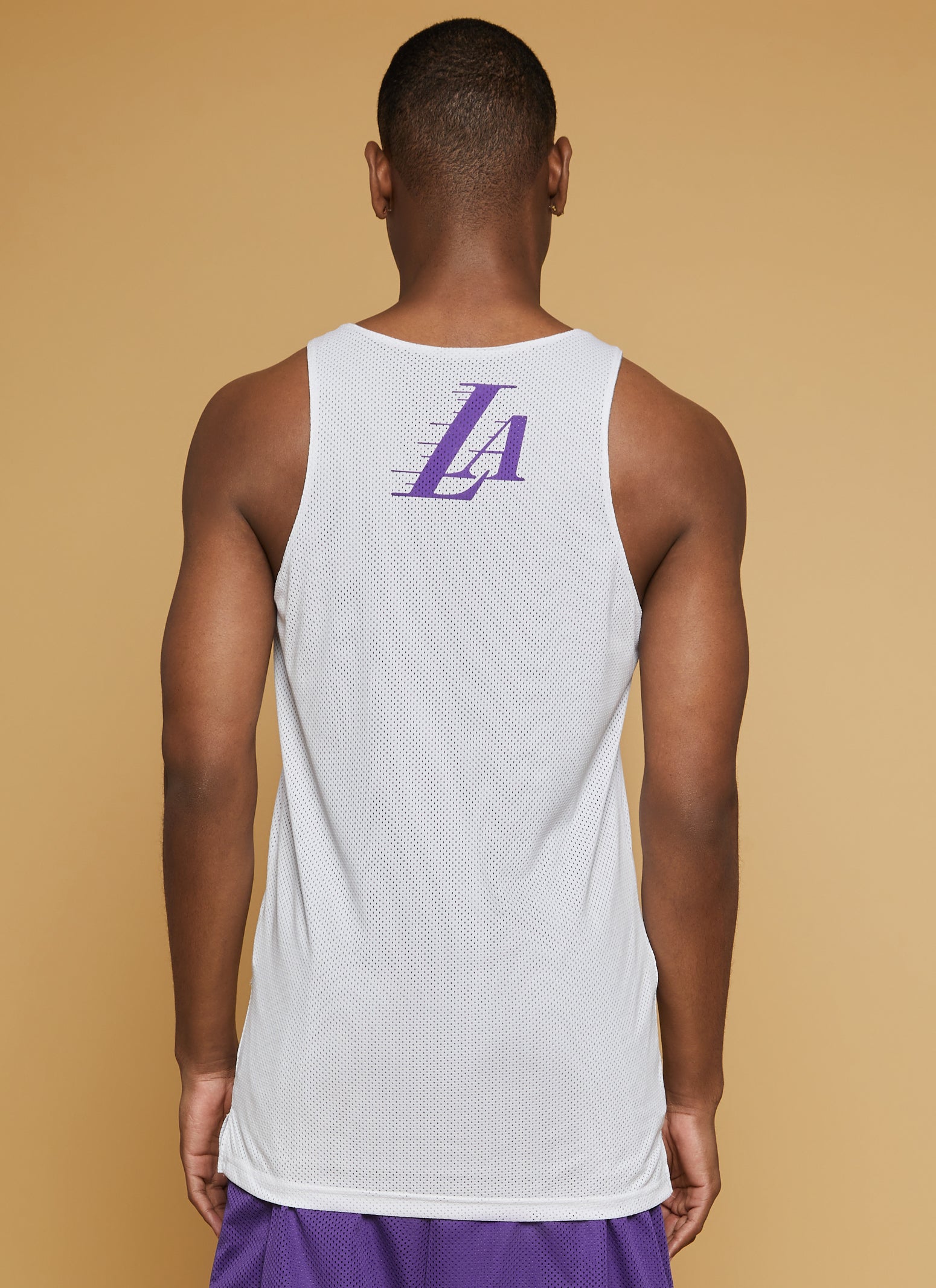 Mens NBA Los Angeles Lakers Graphic Reversible Tank Top、mySite、camillekostekn