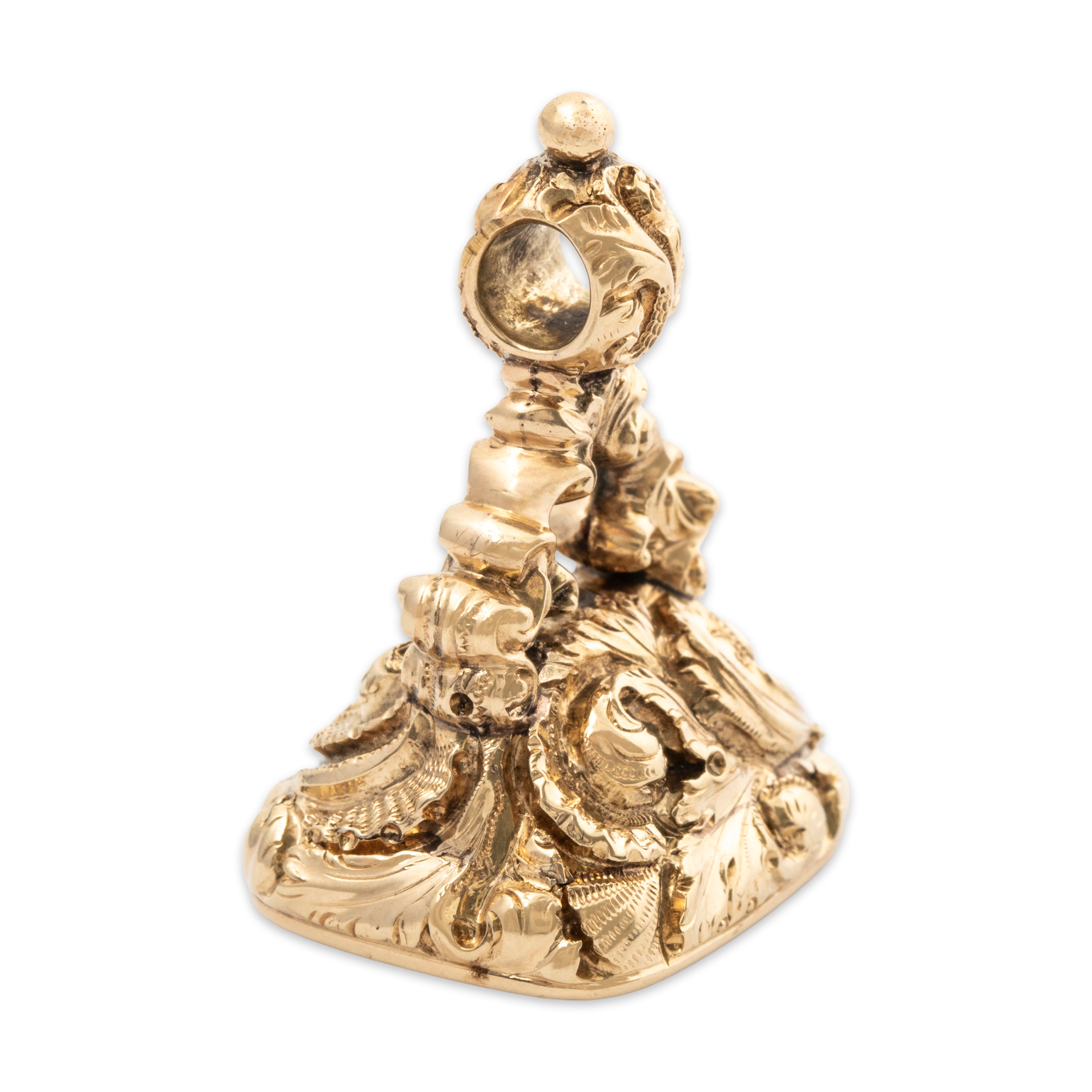 Quality Large Victorian Antique 14k Yellow Gold 14ct Amethyst Fob Seal Pendant、mySite、hinf8tx79