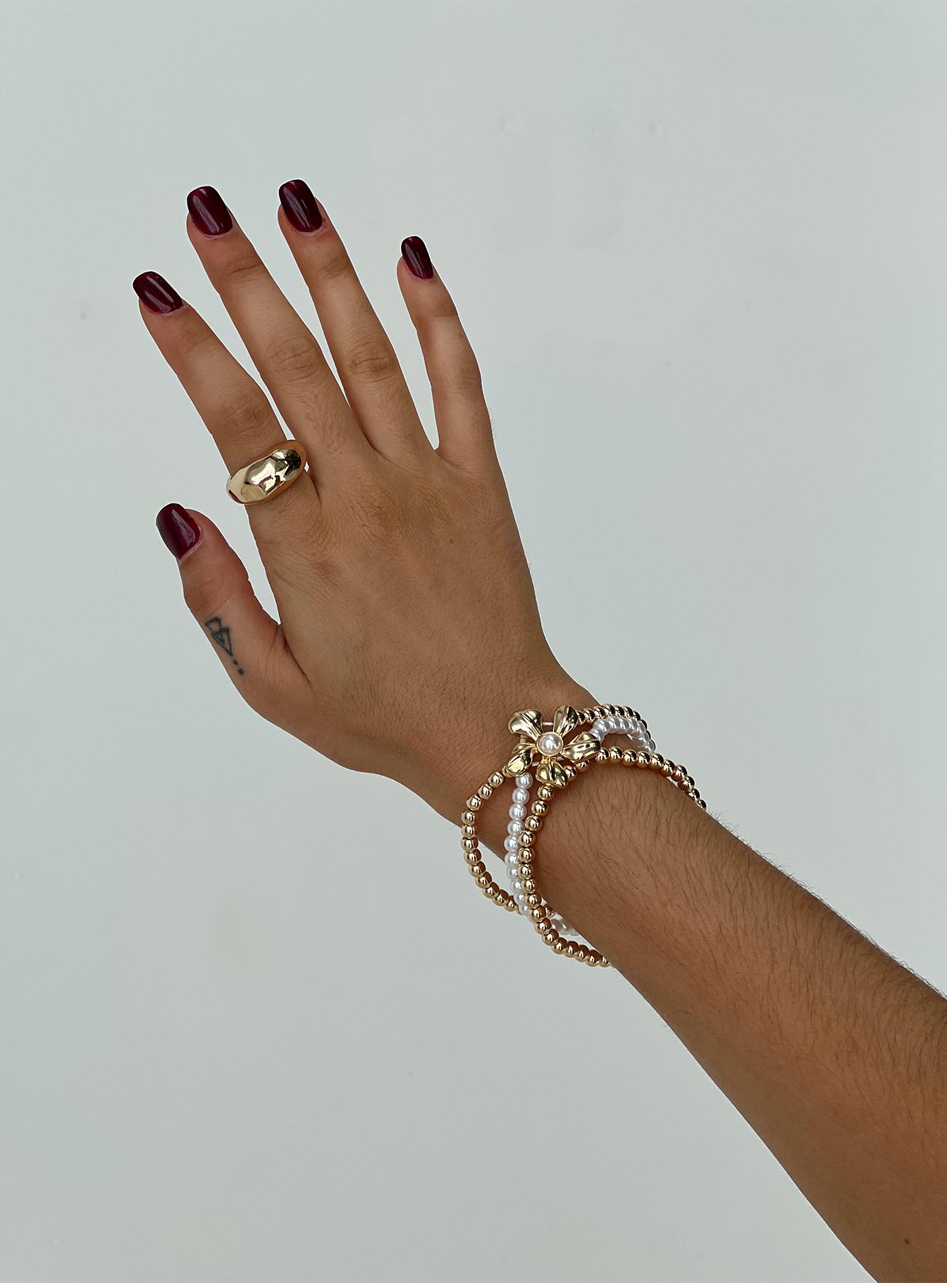 Chani Flower Beaded Bracelet Pack Gold、mySite、solidvoid