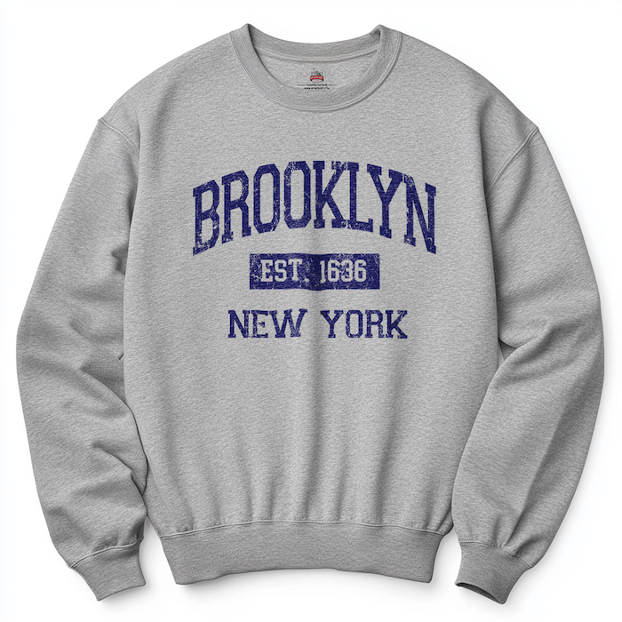 Brooklyn EST. 1636 New York Sweatshirt (5 Colors) S-3XL、mySite、vikingsvslions