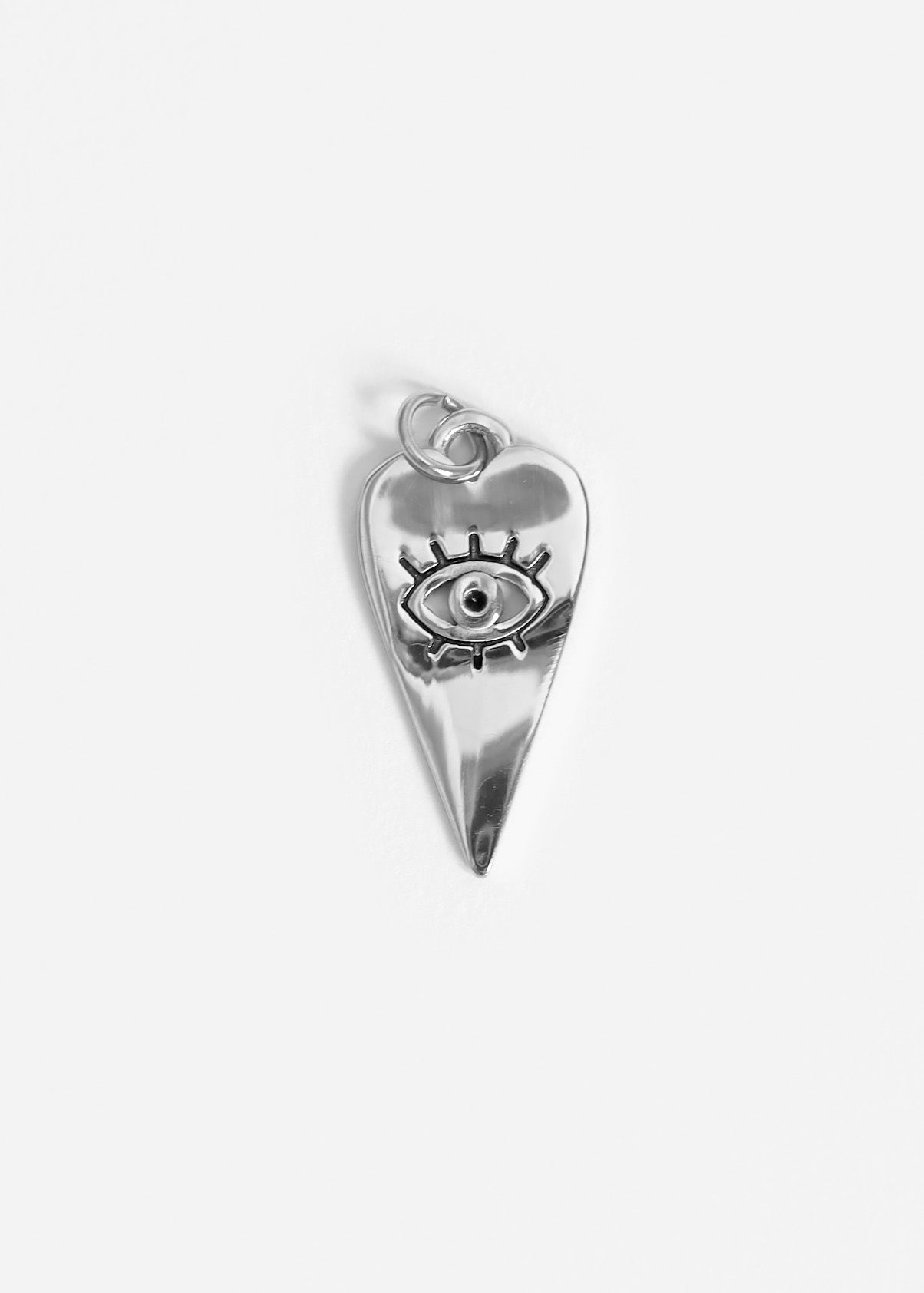 Stainless Steel Evil Eye Heart Charm / PDJ5020、mySite、dreamappss