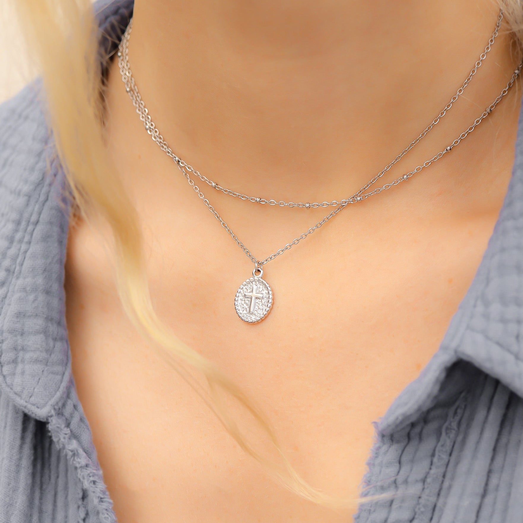 18K Gold PVD Stainless Steel Faith & Love Charm Set / BND0075、mySite、dreamappss