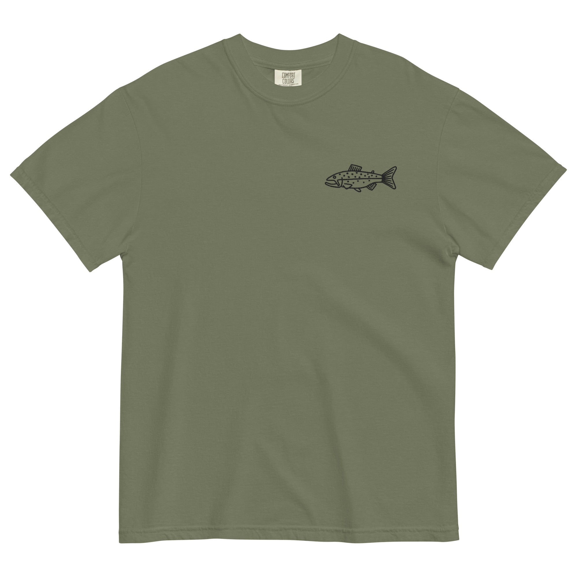 Fish Doodle Embroidered T Shirt、mySite、solidvoid