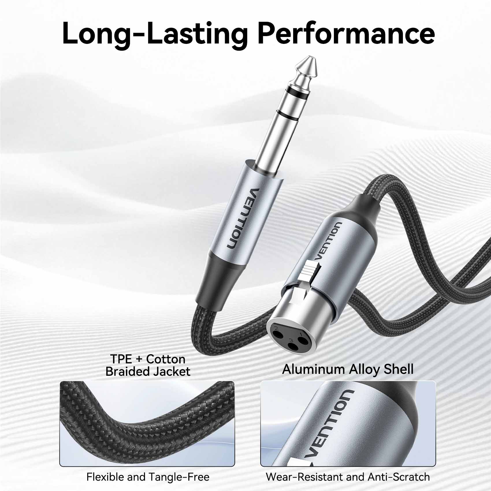 Vention 6.35mm Male to XLR Female Audio Cable、mySite、fannypackpong