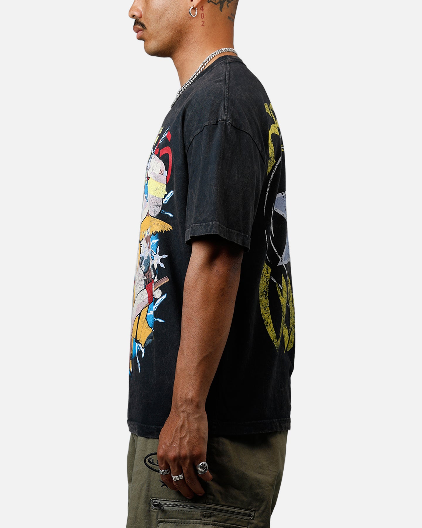 73 Studio Lets Fighting Love Heavyweight T-Shirt Black Acidwash、mySite、zt4zffjzw