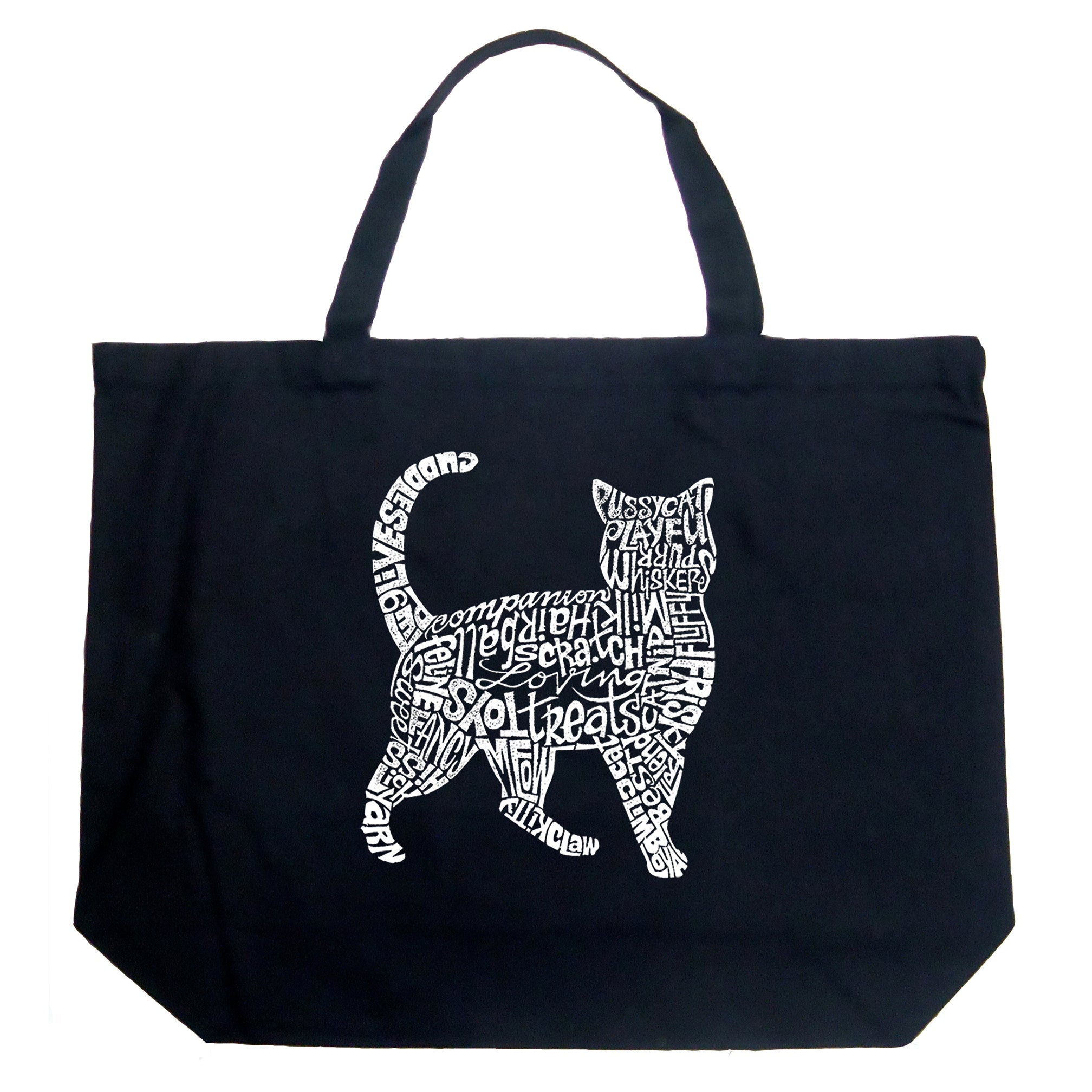 Cat - Large Word Art Tote Bag、mySite、camillekostekn