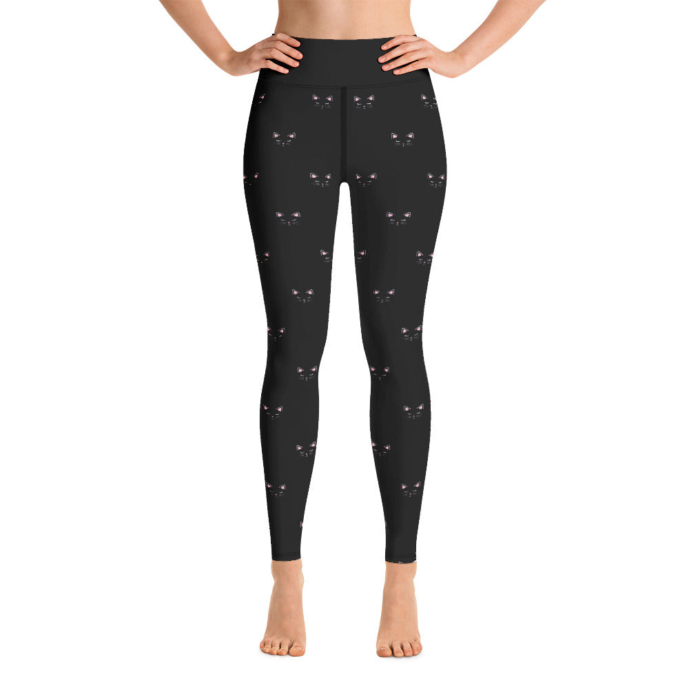 Black Cat Yoga Leggings、mySite、camillekostekn