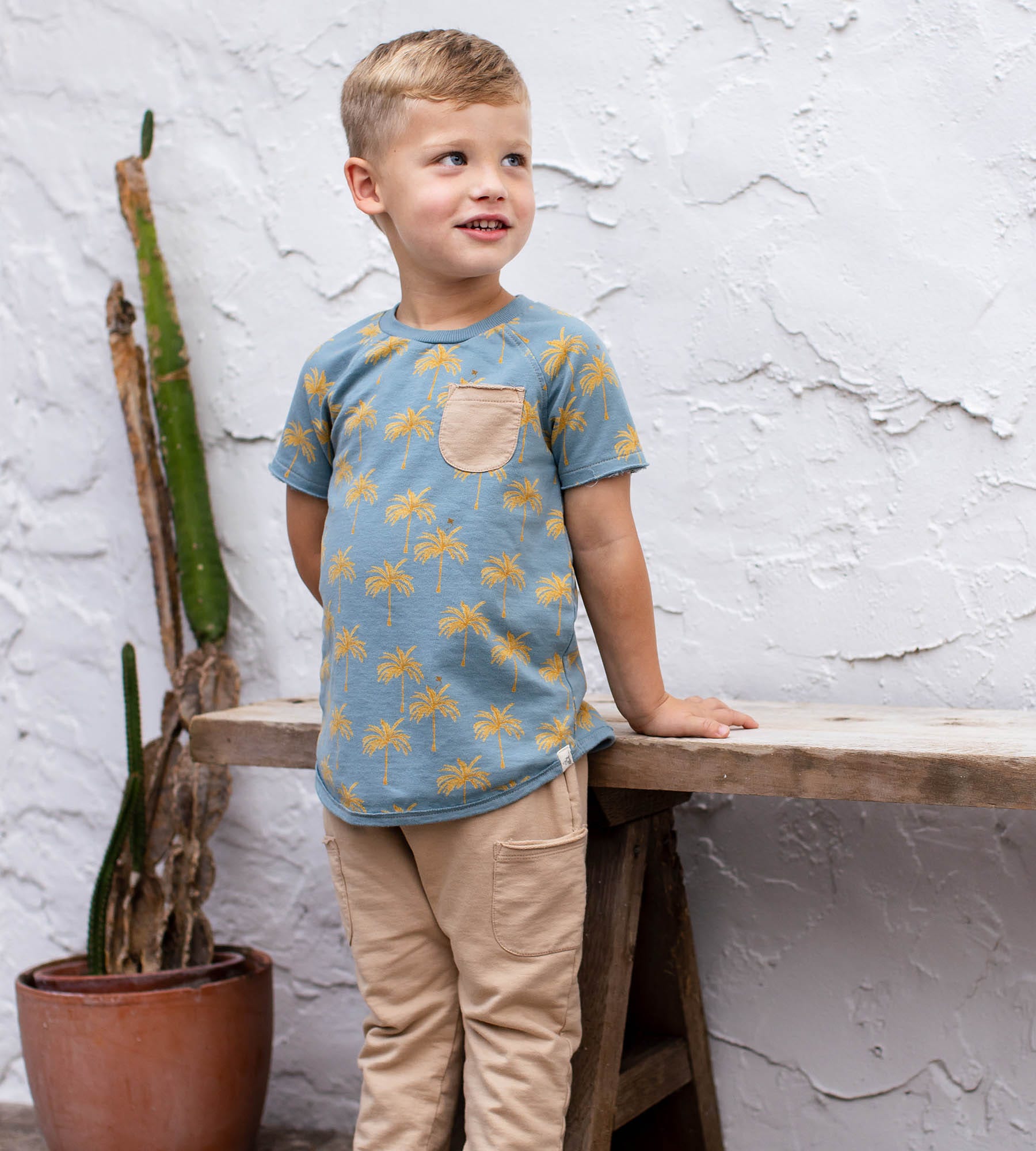  Golden Palms Boy Top & Shorts Set、mySite、layawaytickets