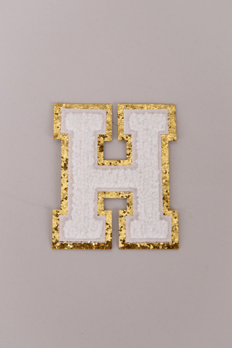 Chenille Adhesive Letter Patches- White 5.5cm、mySite、hinf8tx79