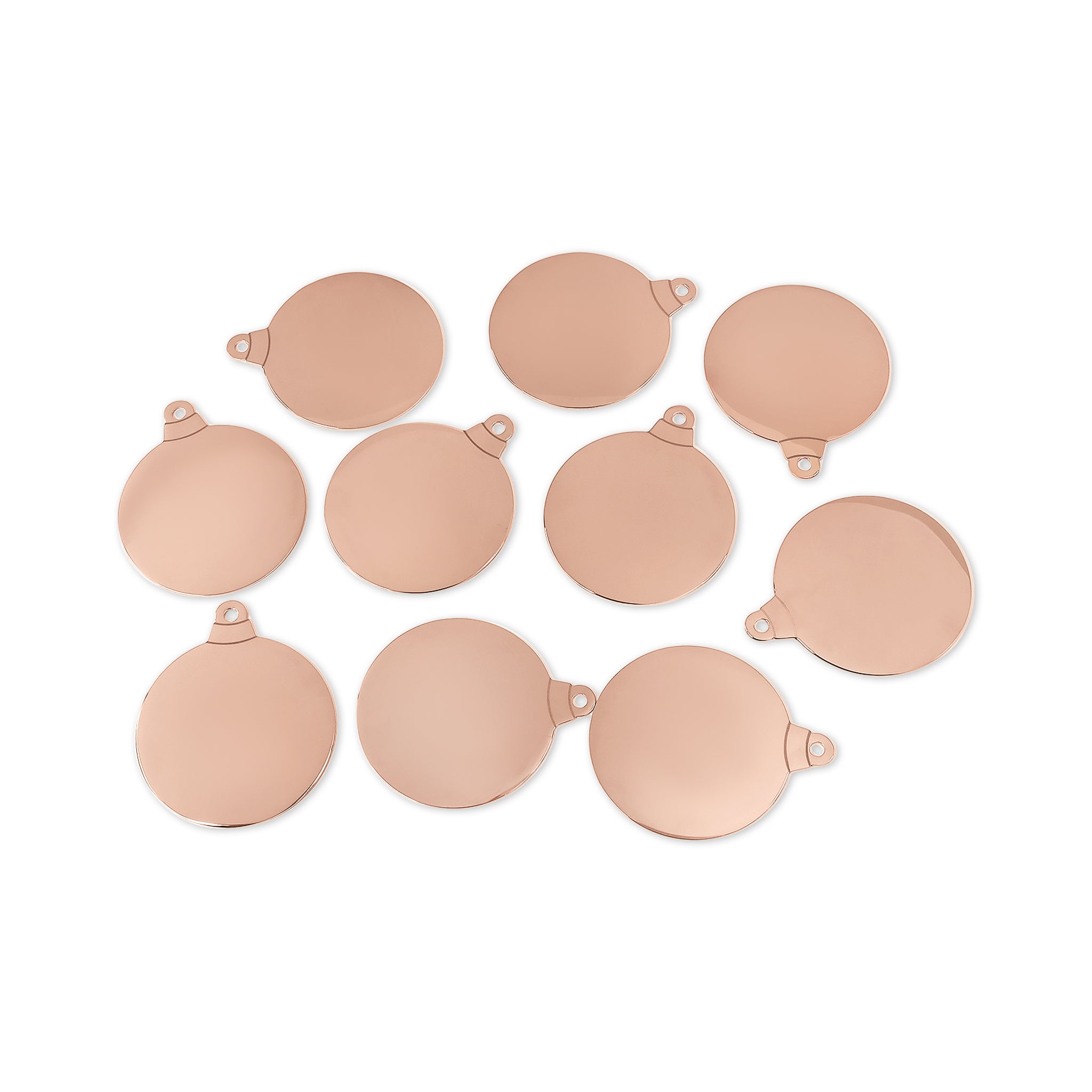 10 Pack - Rose Stainless Steel Blank Christmas Bauble Globe Ornament / SBB0255、mySite、dreamappss