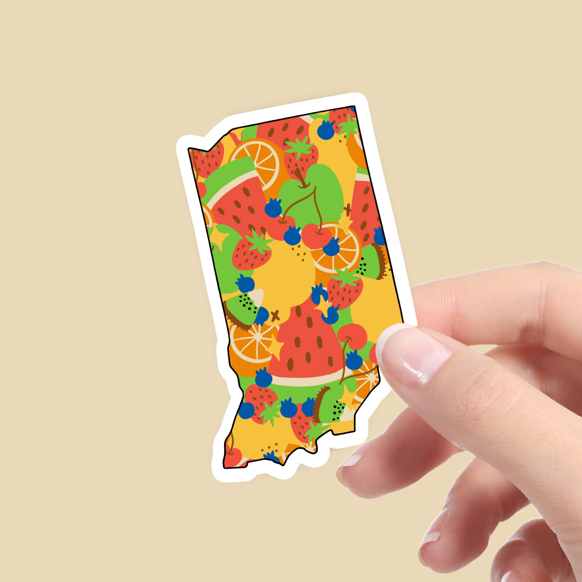  Indiana Fruit Pattern Sticker、mySite、elrpsem3k