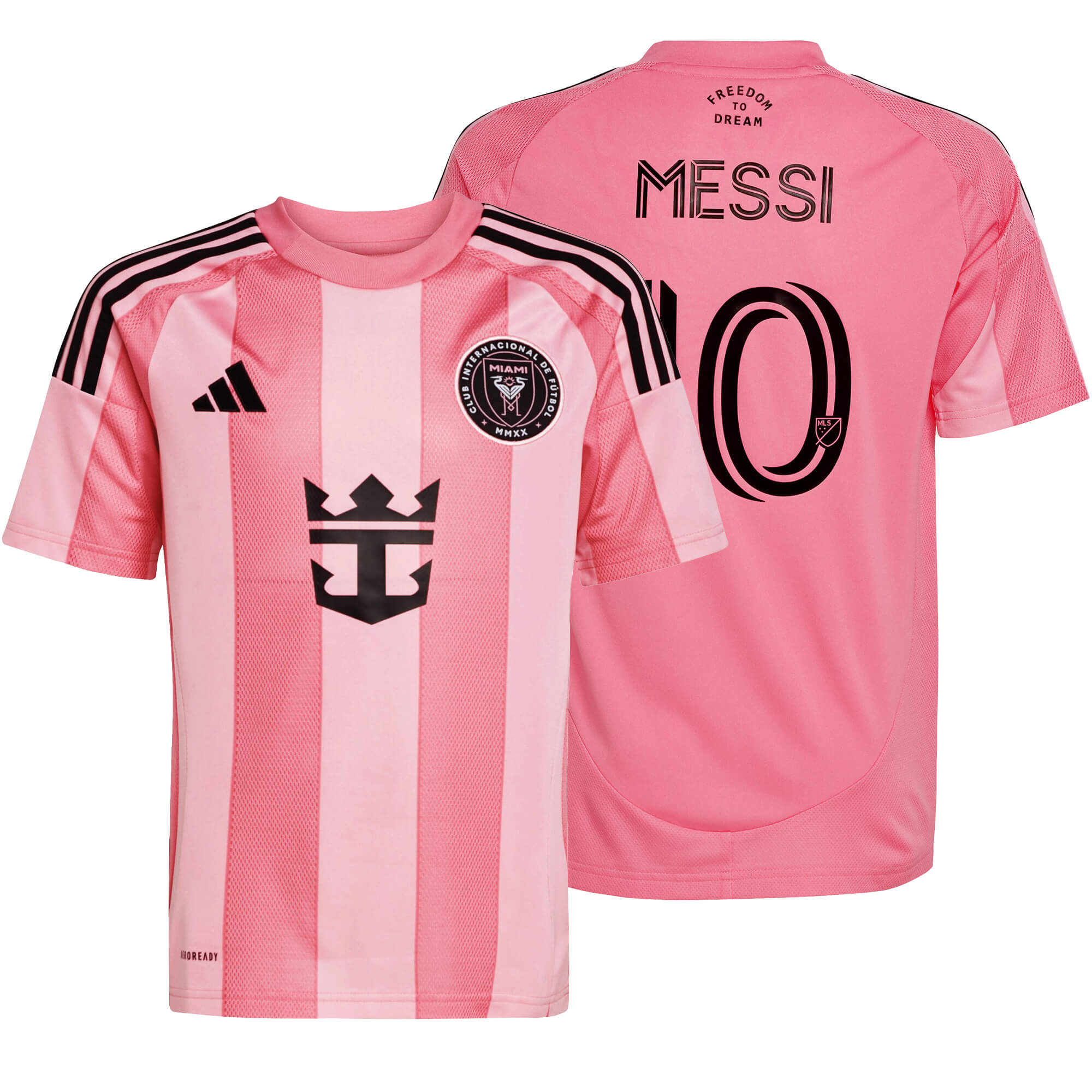 adidas Kids Inter Miami 2025/26 Home Jersey w/ Messi #10 Printing、mySite、noshort