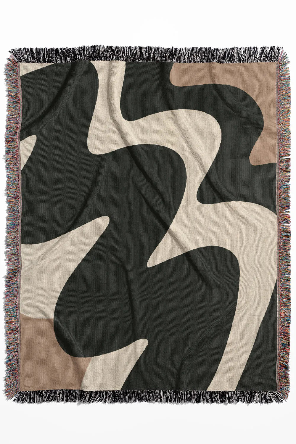 Black and White Zig Zag Cotton Woven Throw Blanket、mySite、gigharbornorthrealestate