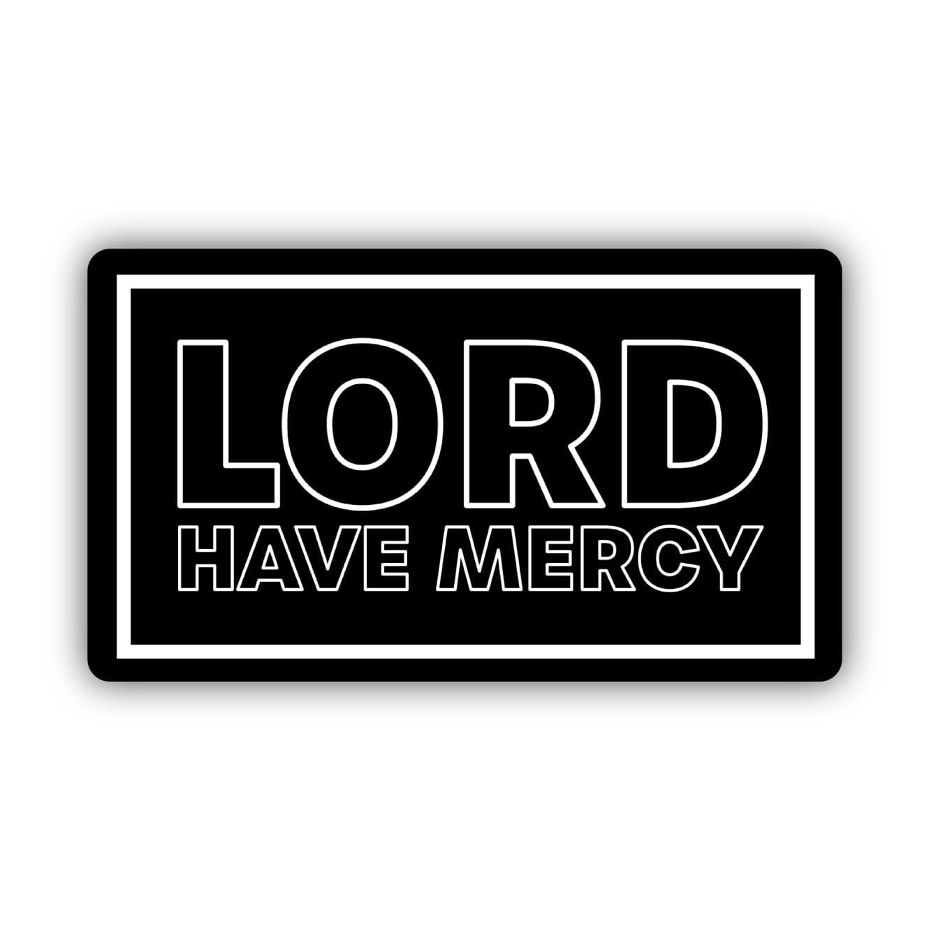  Lord Have Mercy Sticker - Black、mySite、ghnorth