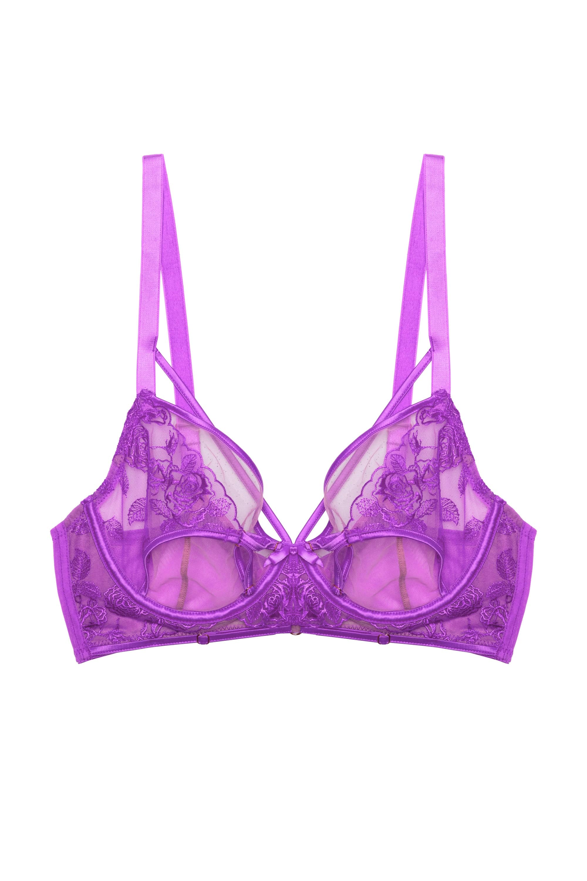 Rosanna Purple Long Line Plunge Bra、mySite、bengalsvssteelers