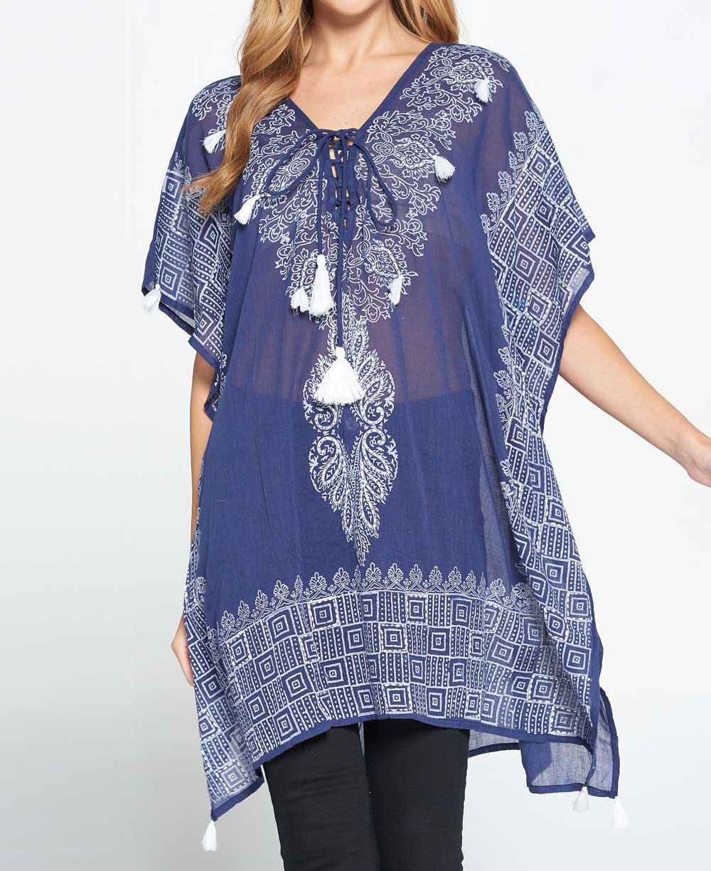 Sheer Cotton Embroidered Summer Kaftan Layering、mySite、topwebapps