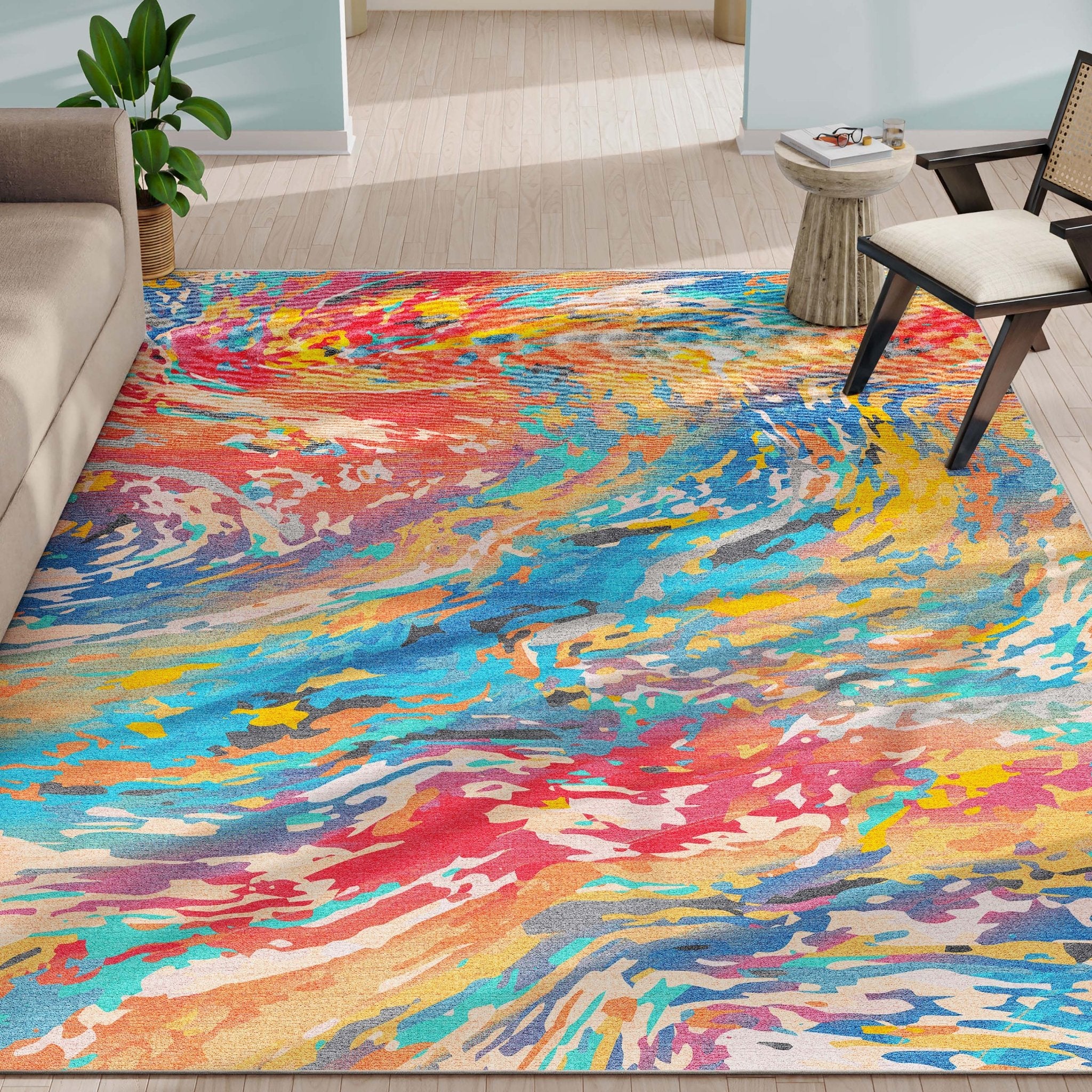 Dunes Abstract Marble Flatweave Rug、mySite、gigharbornorthrealestate