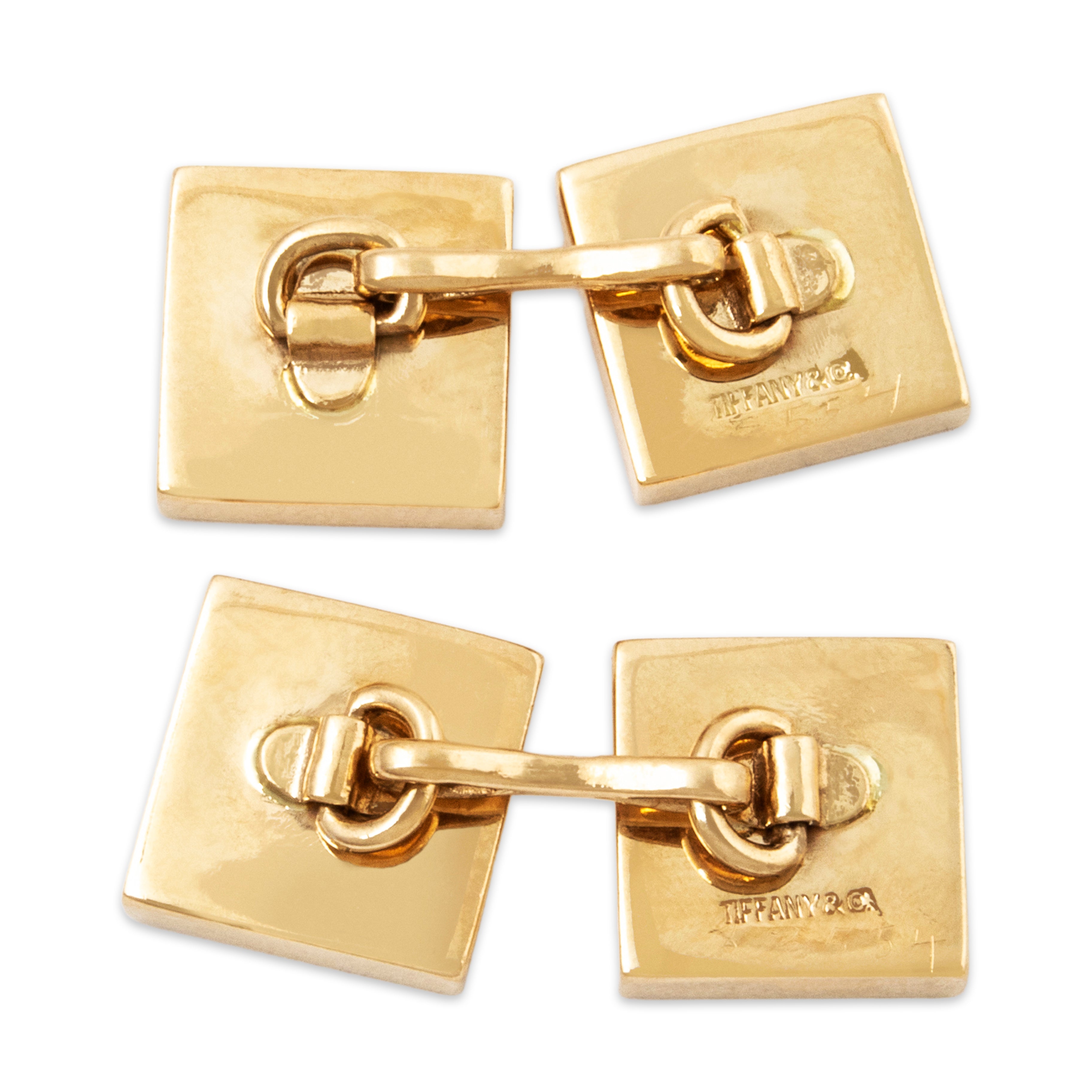 Vintage Tiffany & Co. 14k Yellow Gold Mid-Century Square Cufflinks、mySite、hinf8tx79
