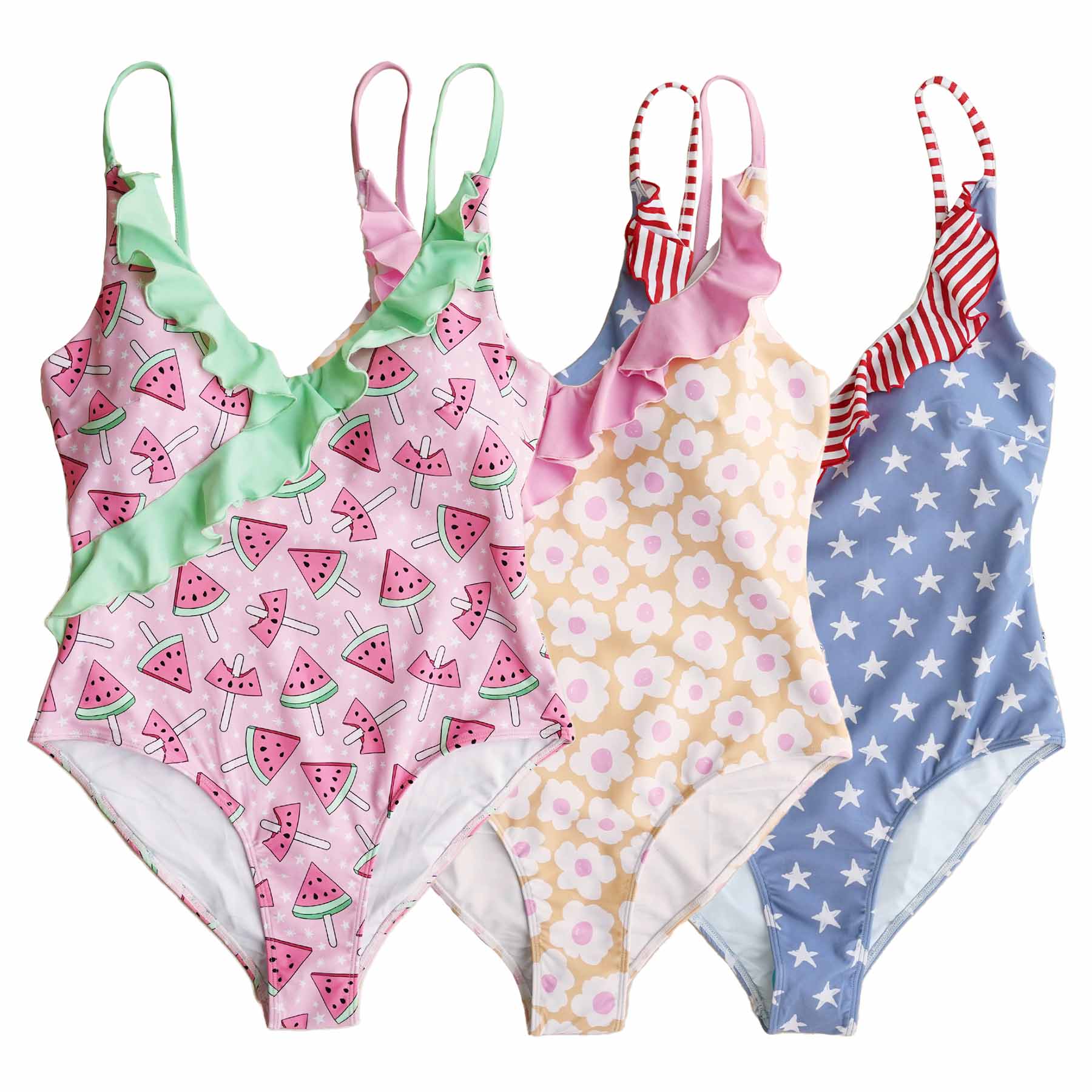  Women's Ruffled One-Piece Swimsuit | All Prints、mySite、layawaytickets