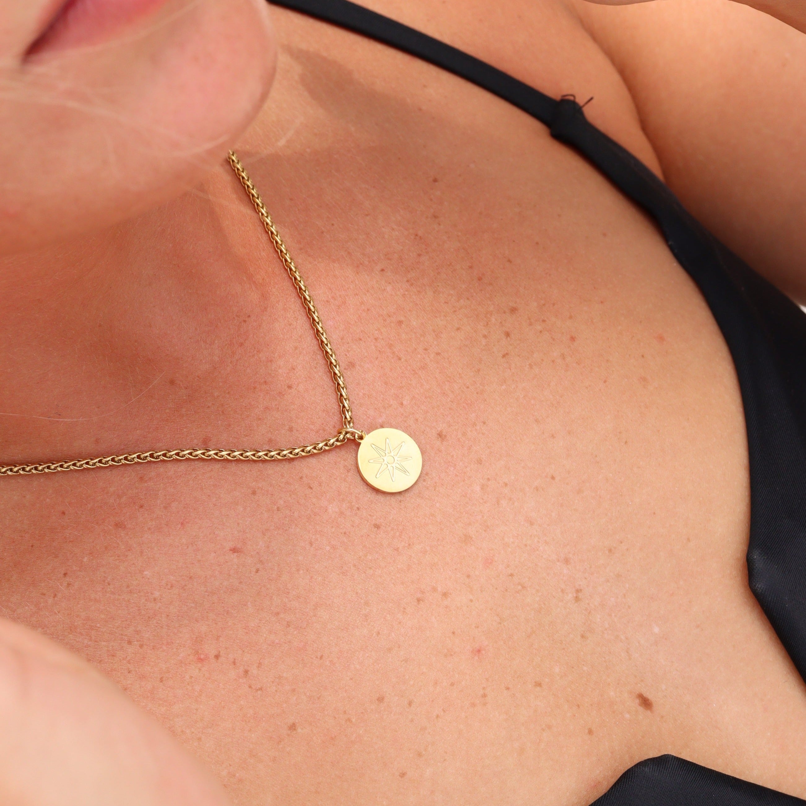 18K Gold PVD Stainless Steel Atomic Circle Charm / PDL0018、mySite、dreamappss