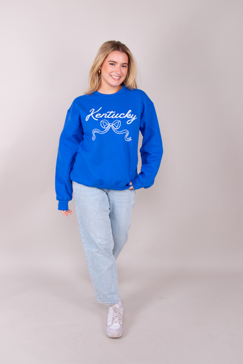 Kentucky Bow Sweatshirt - Royal Blue、mySite、hinf8tx79