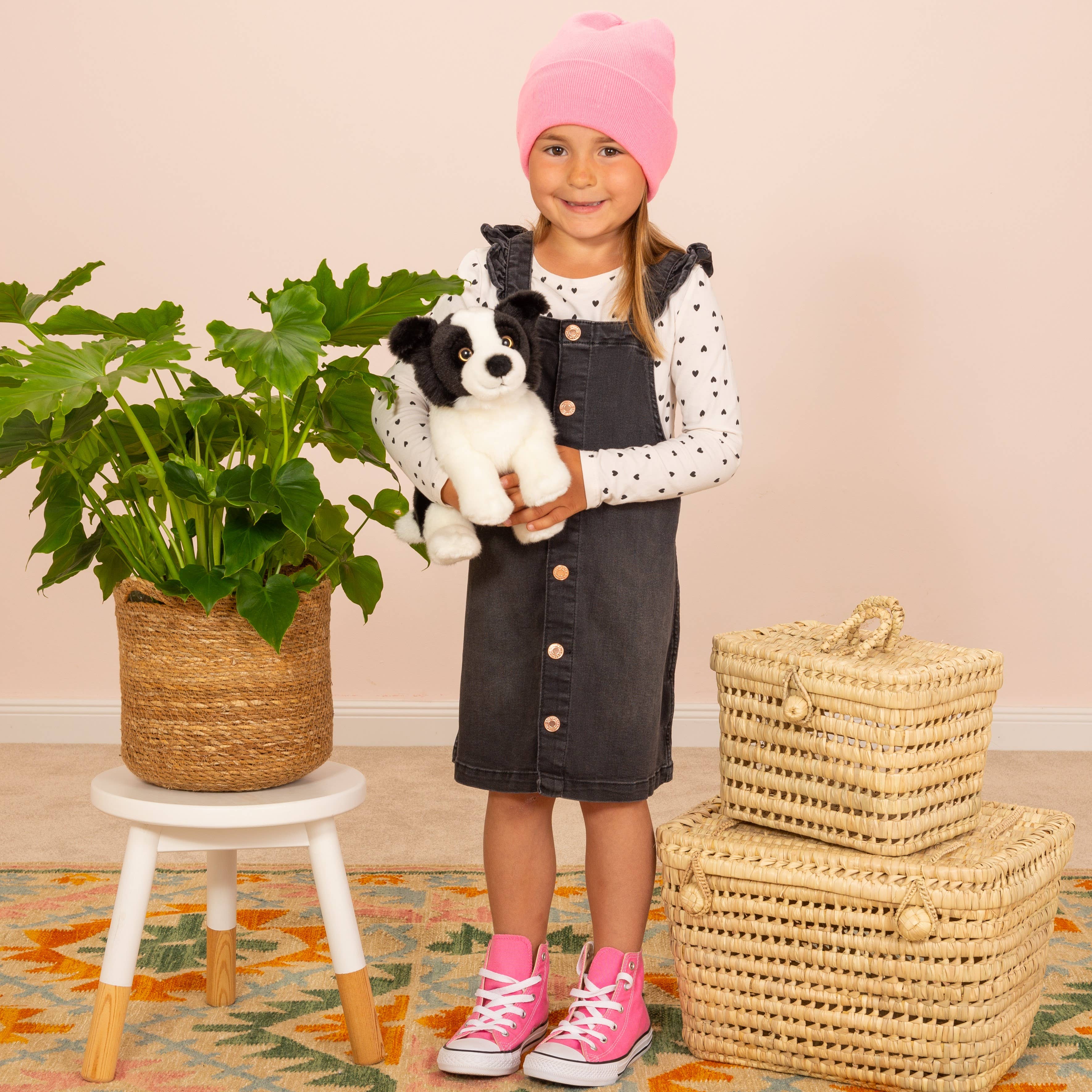 Border Collie Plush Puppy Sitting 25 cm by Teddy Hermann、mySite、g9winljtr