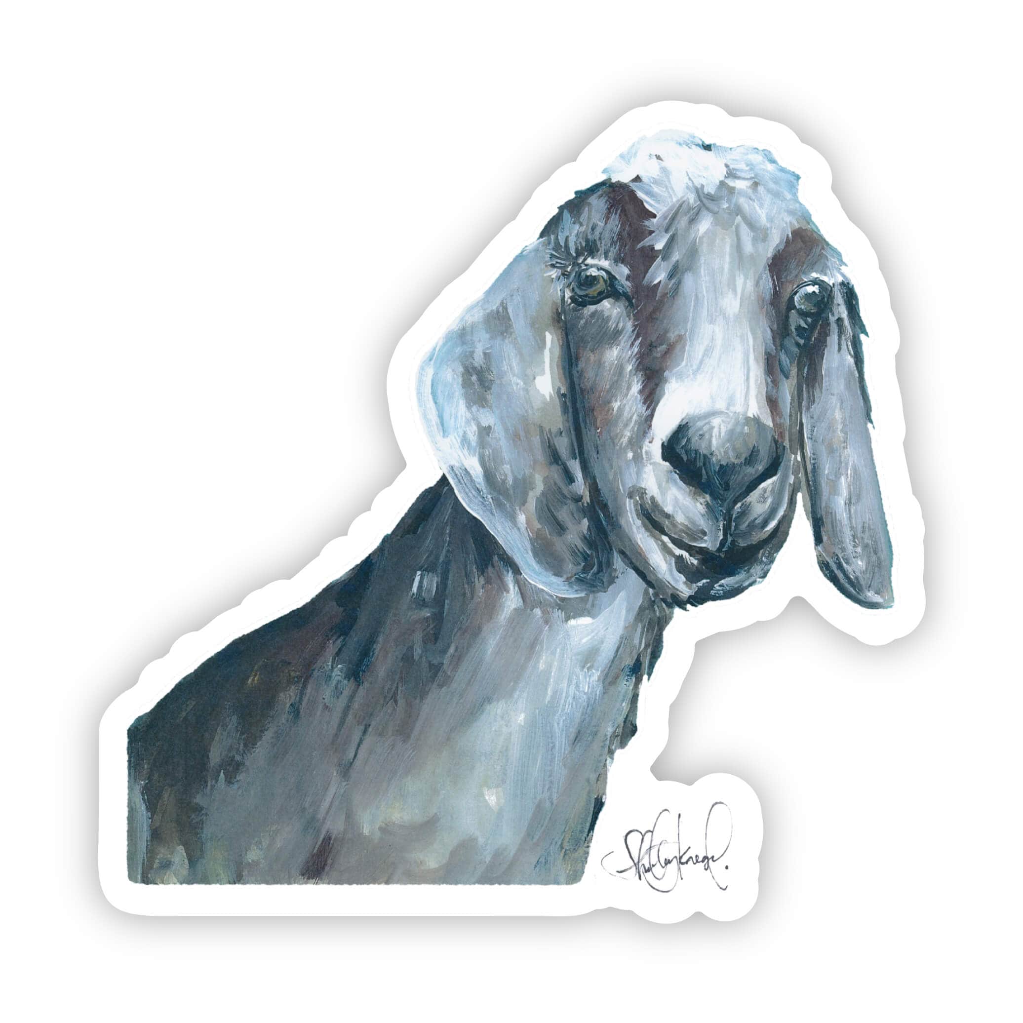 Goat watercolor sticker、mySite、elrpsem3k