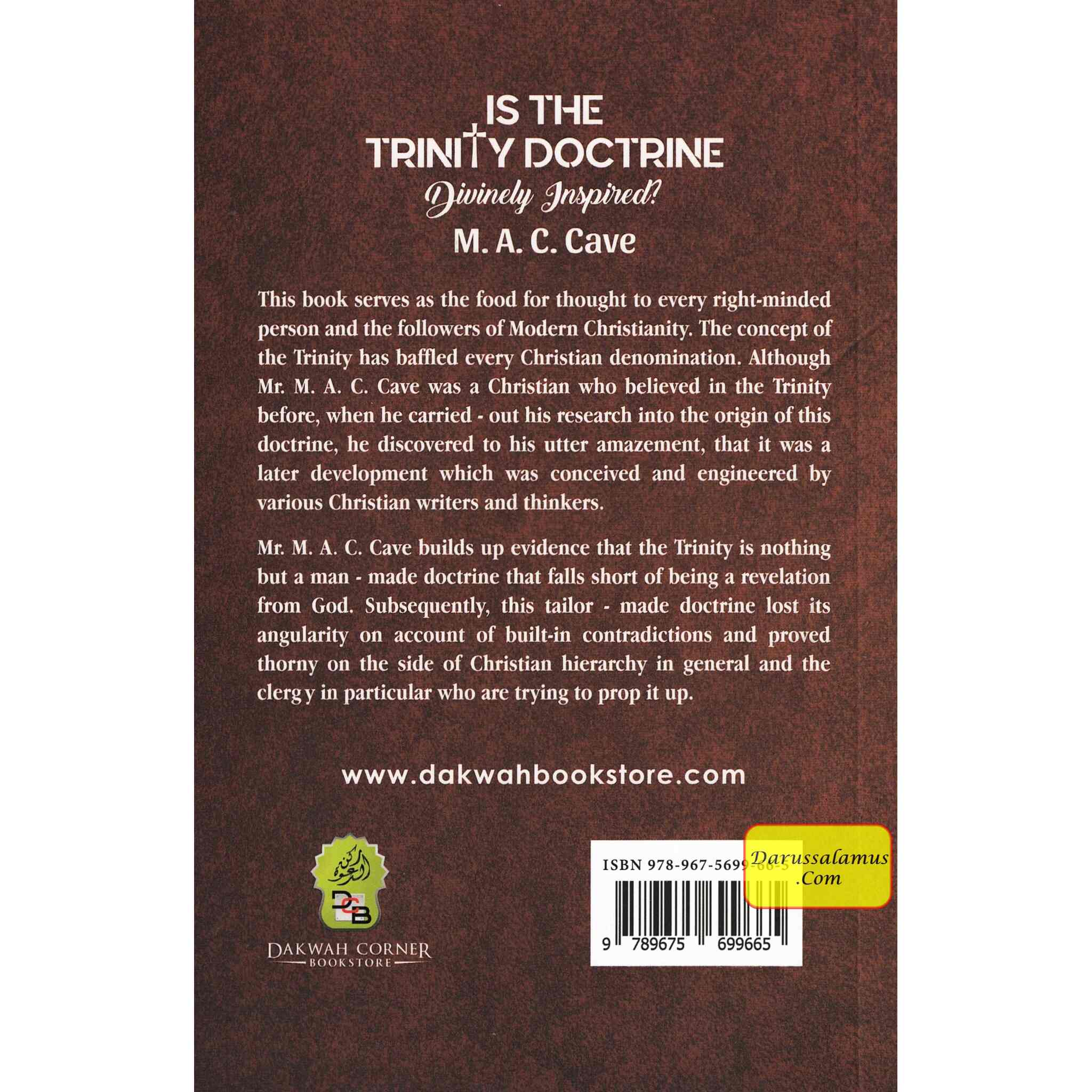 Is the Trinity Doctrine Divinely Inspired? By M. A. C. Cave、mySite、topwebapps