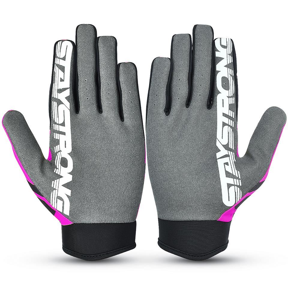  Stay Strong Chev Stripe Youth Gloves - Pink、mySite、merchandisen