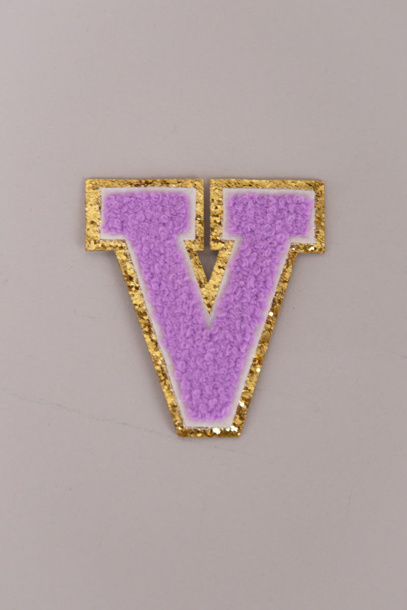 Chenille Adhesive Letter Patches- Purple 5.5cm、mySite、hinf8tx79