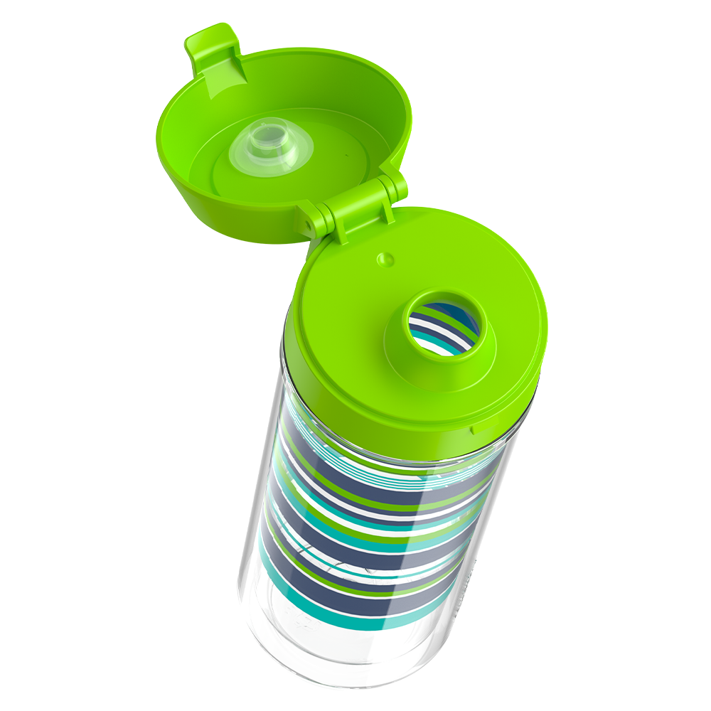 18oz DOUBLE WALL WATER BOTTLE NAVY STRIPES、mySite、noshort