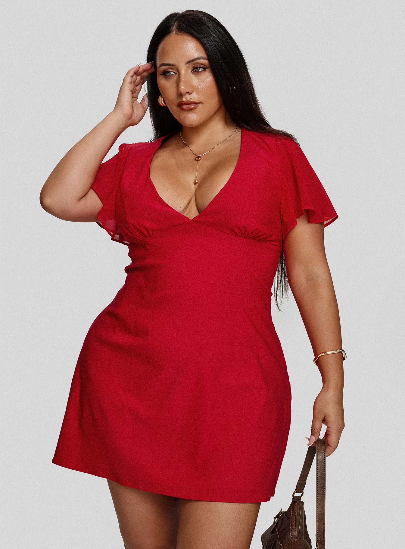 Florie Corset Mini Dress Red Curve、mySite、solidvoid