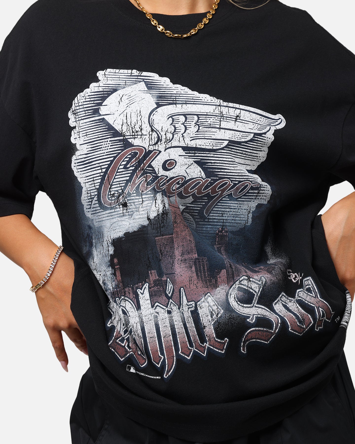 Mitchell & Ness Chicago White Sox Soaring T-Shirt Black、mySite、zt4zffjzw